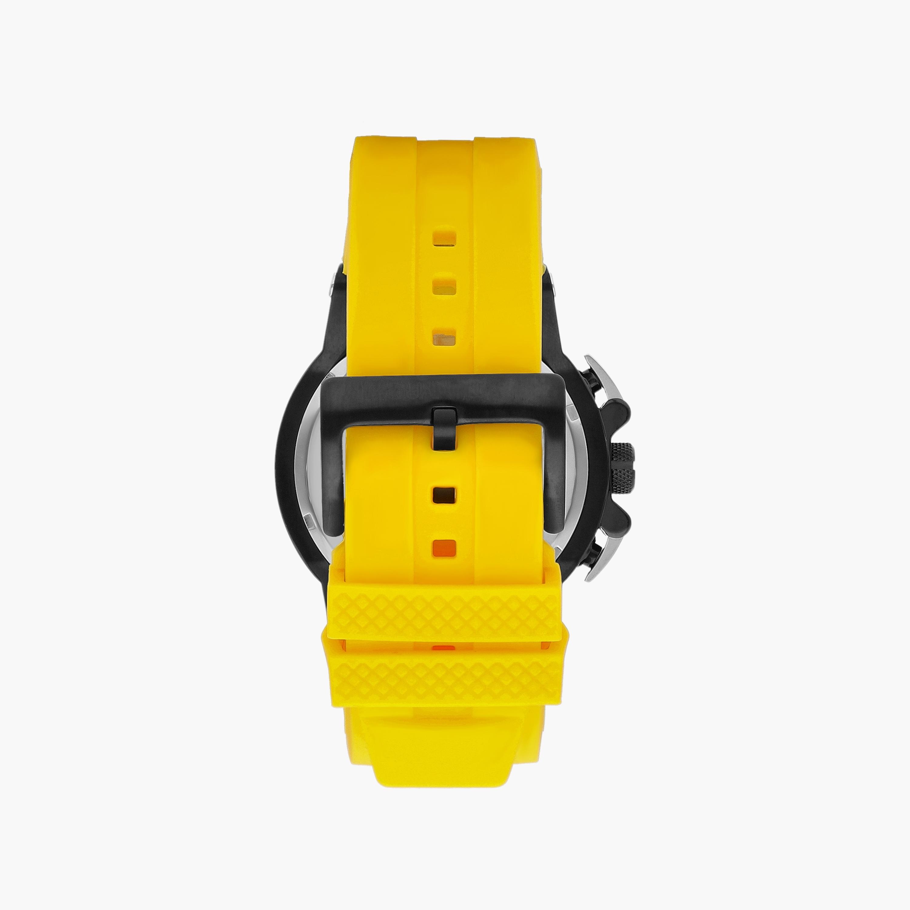 Quantum Men's Yellow Chronograph Silicone Strap Watch | HNG535.654-men-watchesandjewellery-watches-image-3