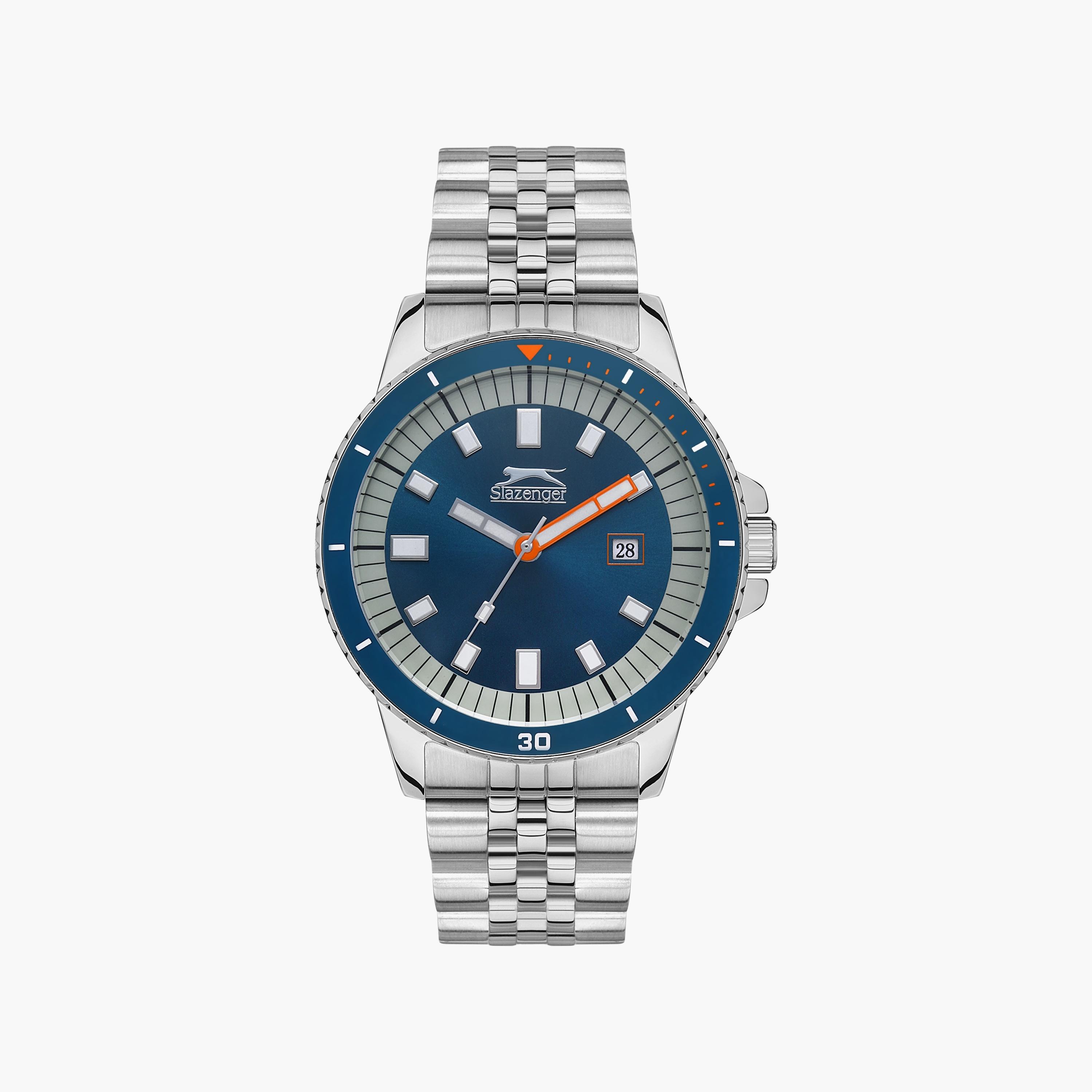 Slazenger Men's Silver Analog Stainless Steel Strap Watch | SL.9.2135.1.02-men-watchesandjewellery-watches-image-1