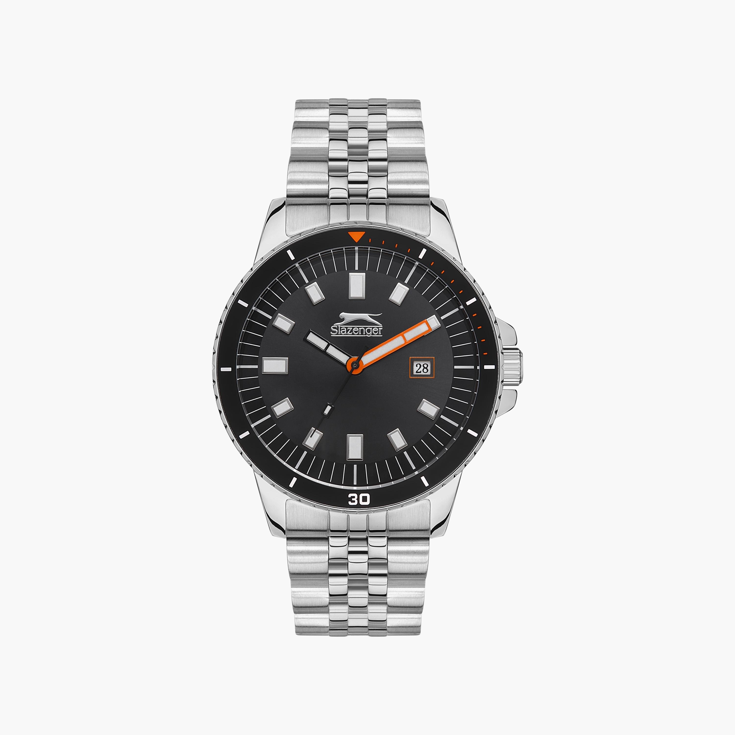 ساعة أنالوج فضية بسوار ستانلس ستيل من سلازينجر للرجال | SL.9.2135.1.03-men-watchesandjewellery-watches-image-1