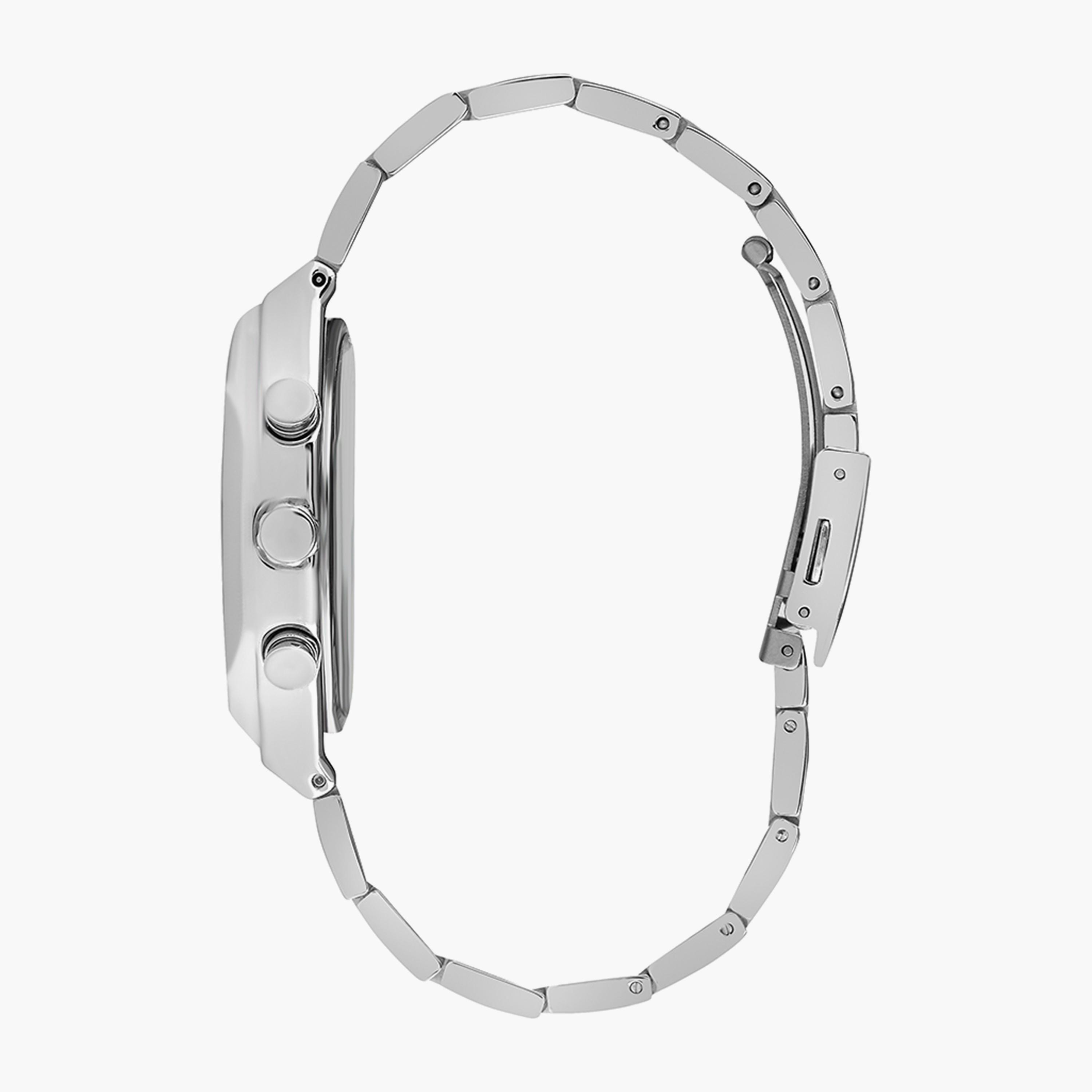 ساعة يد تناظرية فضية وذهبية بسوار ستانلس ستيل للرجال من أوماكس - 00JSM007N012-men-watchesandjewellery-watches-image-2