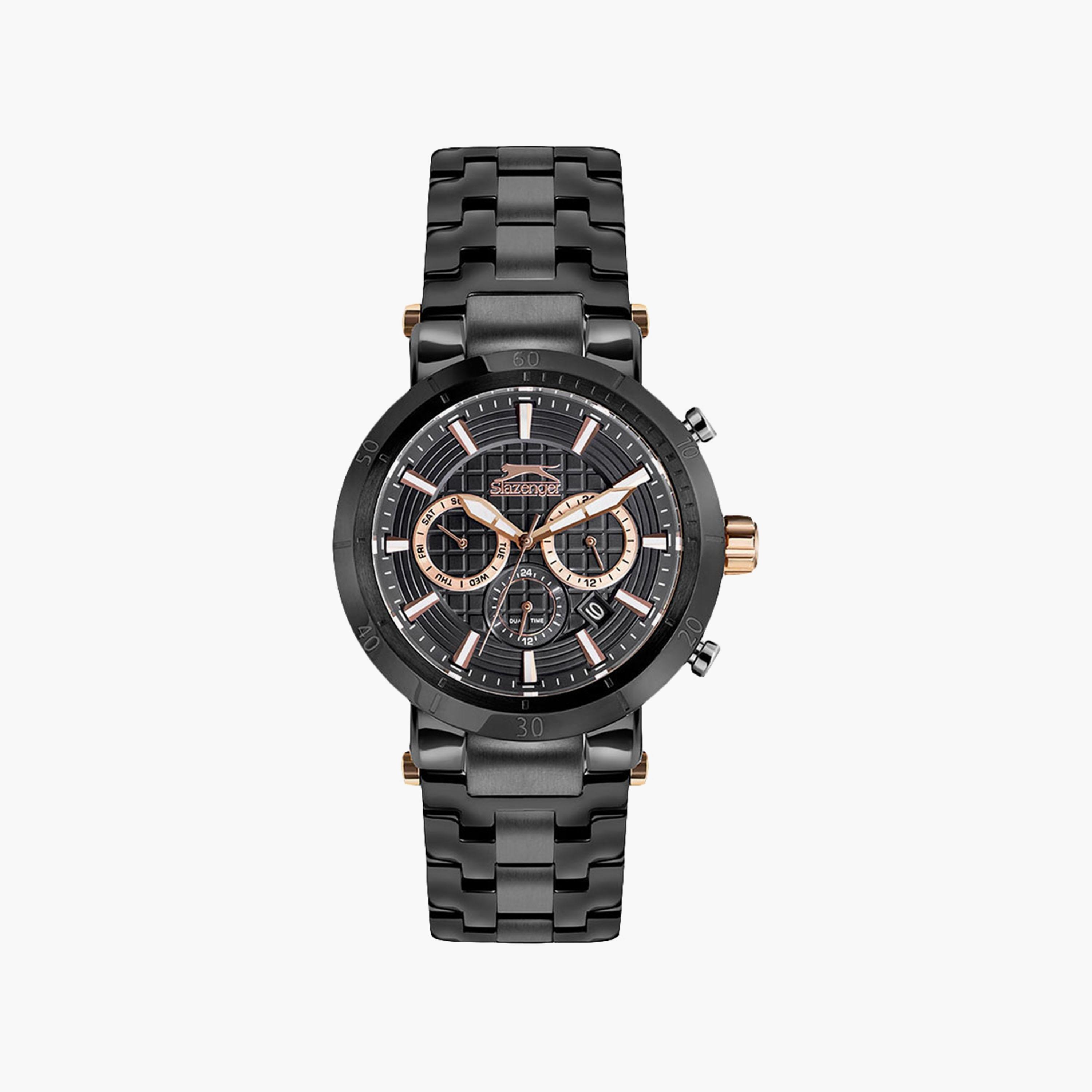 Slazenger Men's Black Chronograph Stainless Steel Strap Watch | SL.9.6284.2.01-men-watchesandjewellery-watches-image-1