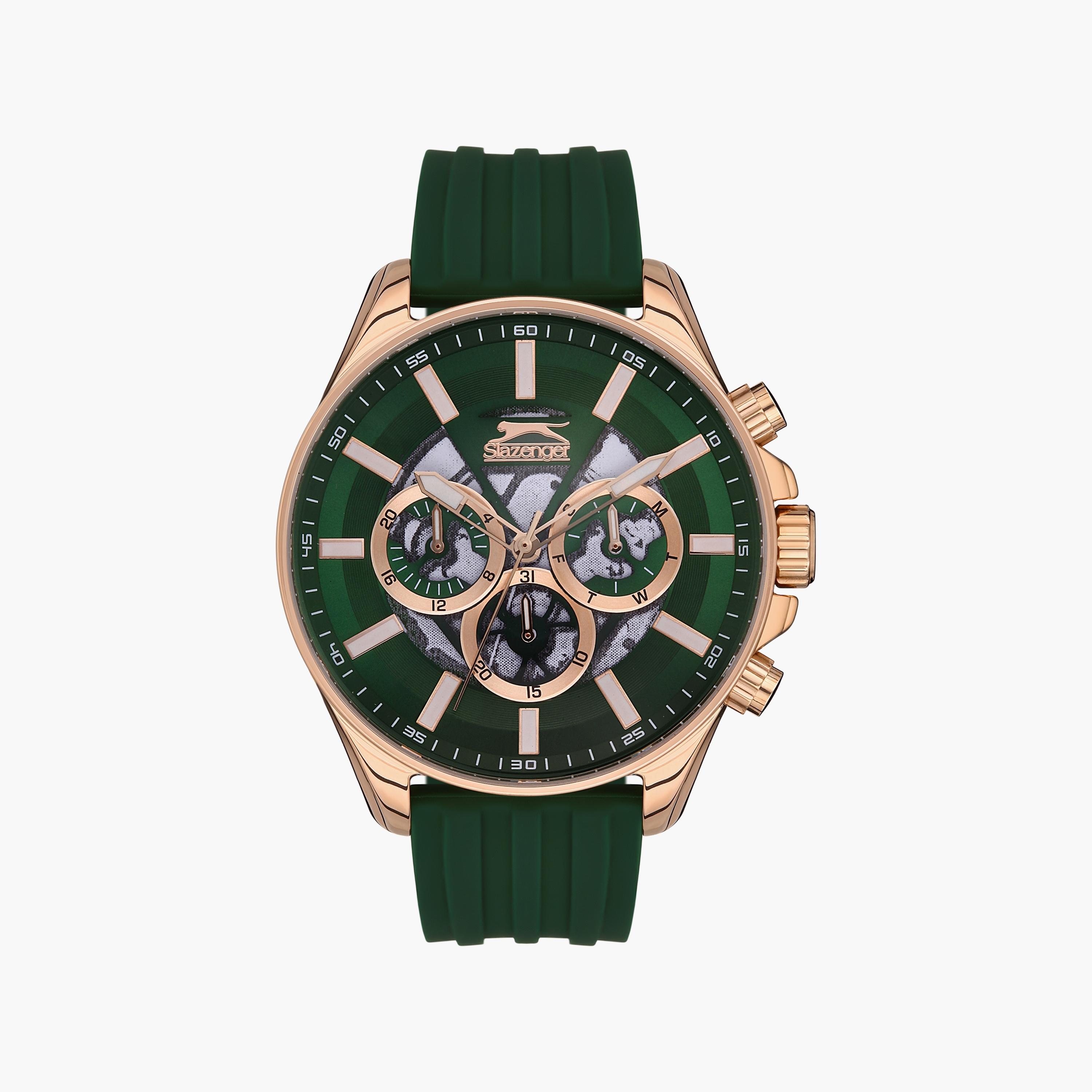 ساعة سلازينجر للرجال كرونوغراف بلون اخضر بسوار سيليكون | SL.9.2127.2.05-men-watchesandjewellery-watches-image-1