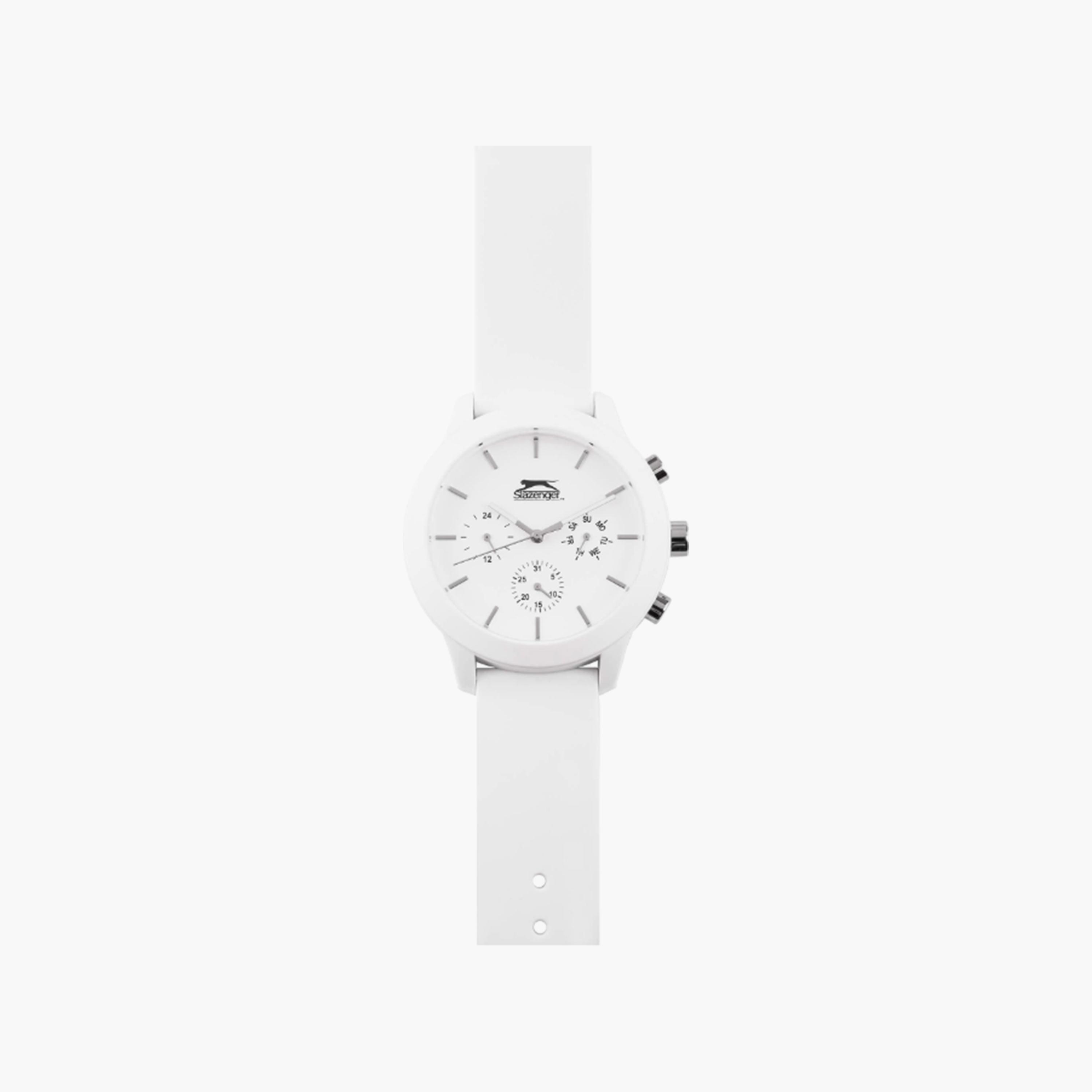 Slazenger Unisex White Chronograph Silicone Strap Watch | SL.9.2201.2.01-men-watchesandjewellery-watches-image-1