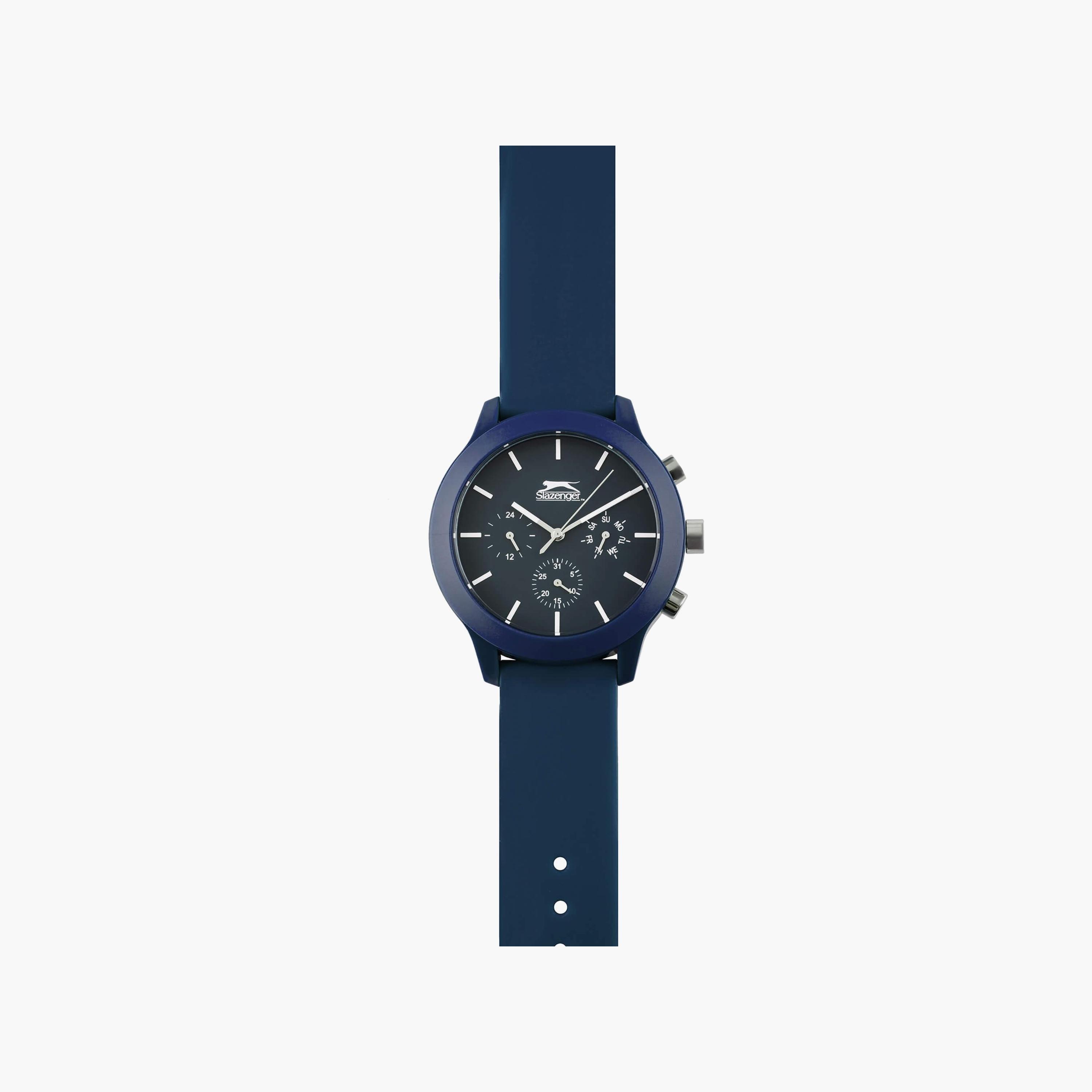ساعة أنالوج للجنسين بسوار سيليكون بلون أزرق من سلازينجر | SL.9.2201.2.03-men-watchesandjewellery-watches-image-1