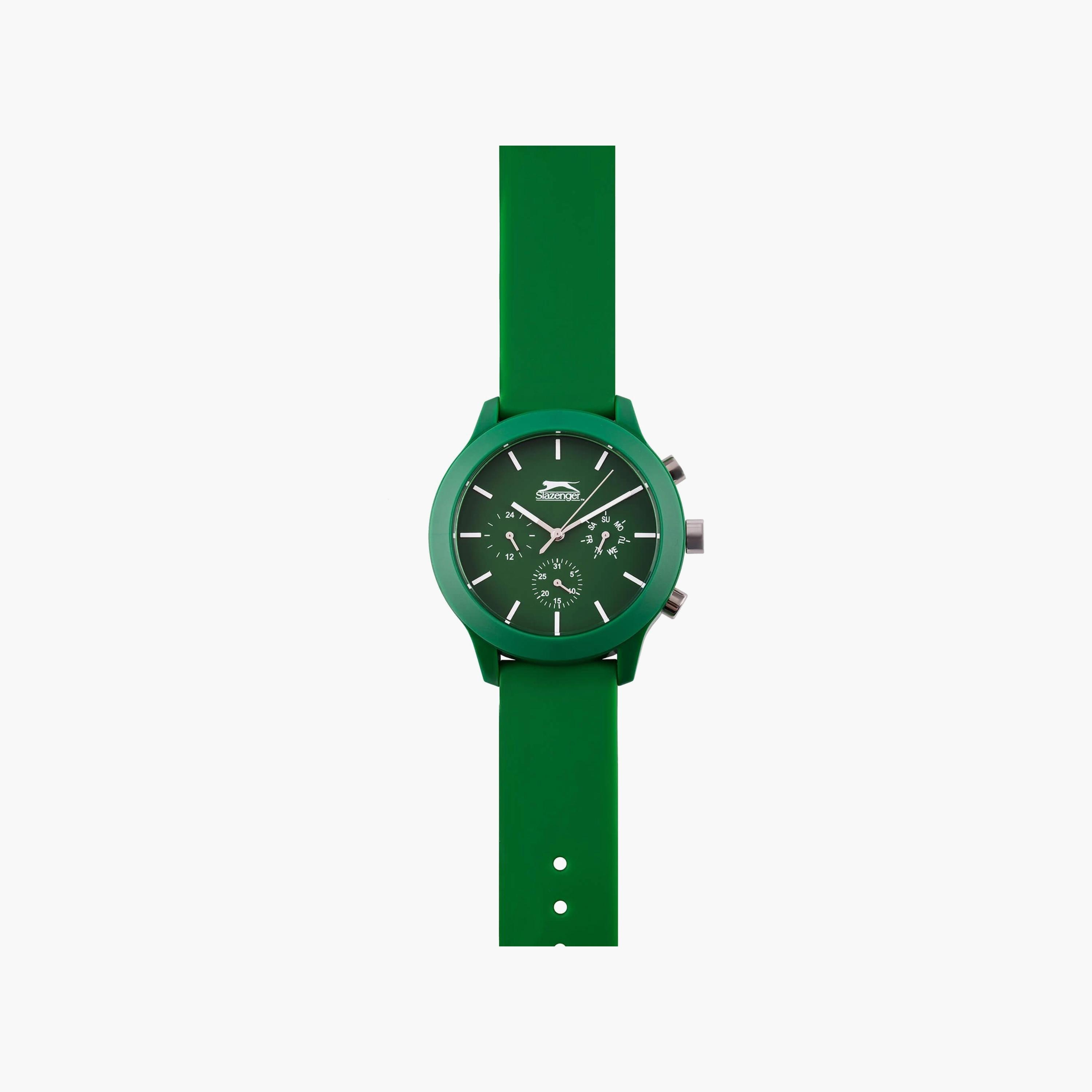 Slazenger Unisex Green Chronograph Silicone Strap Watch | SL.9.2201.2.05-men-watchesandjewellery-watches-image-1