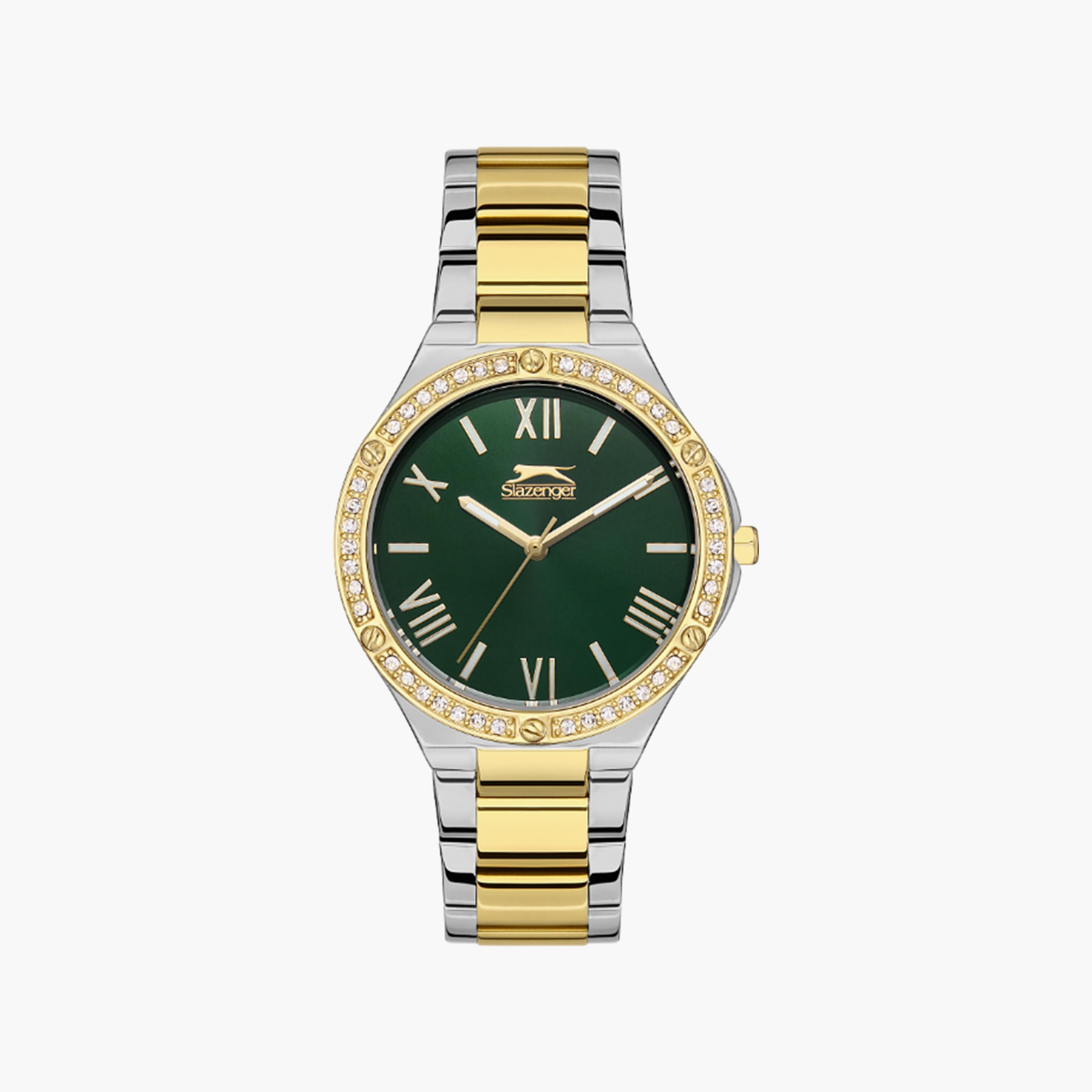 ساعة أنالوج فضية وذهبية بسوار ستانلس ستيل من سلازينجر للنساء | SL.9.2141.3.03-women-watchesandjewellery-watches-image-1