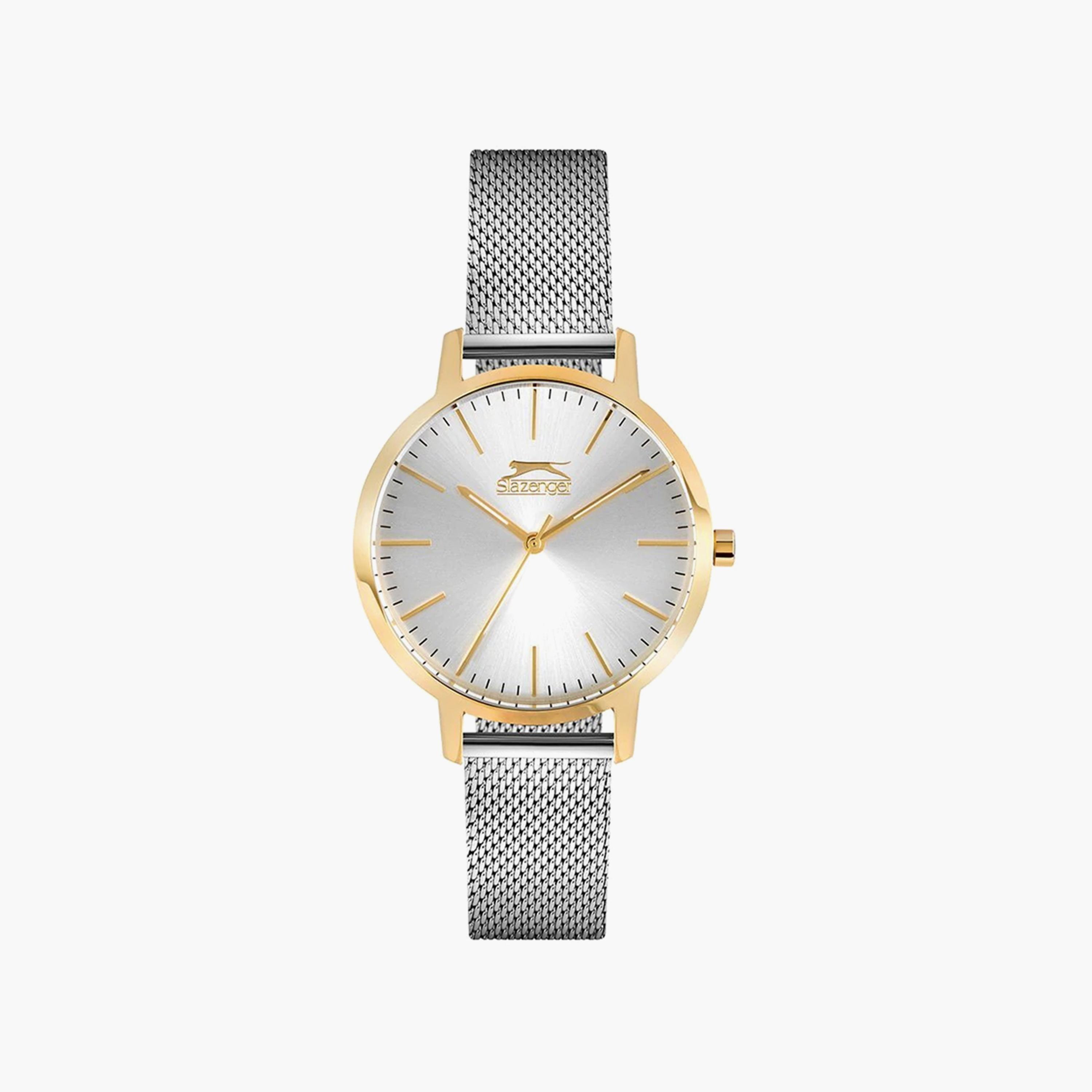 ساعة أنالوج فضية بسوار شبكي من سلازينجر للنساء | SL.9.6292.3.02-women-watchesandjewellery-watches-image-1