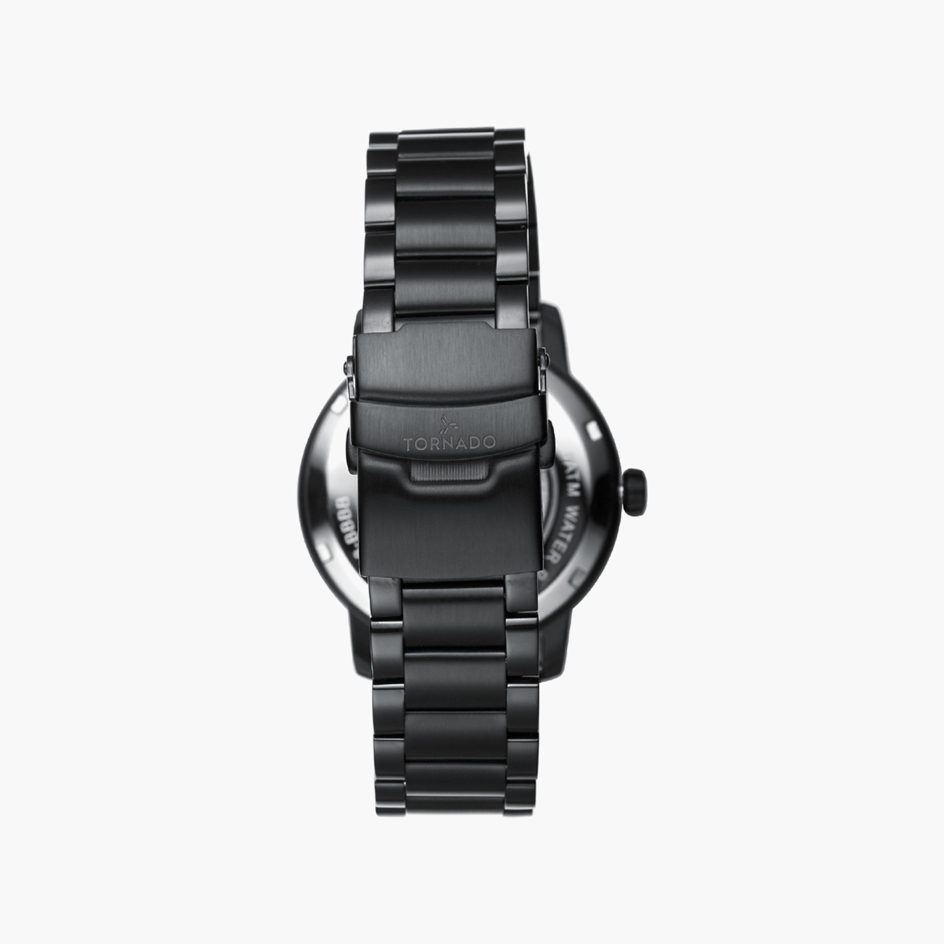 Tornado Men's Black Automatic Stainless Steel Strap Watch | T20308-BBBB-men-watchesandjewellery-watches-image-3