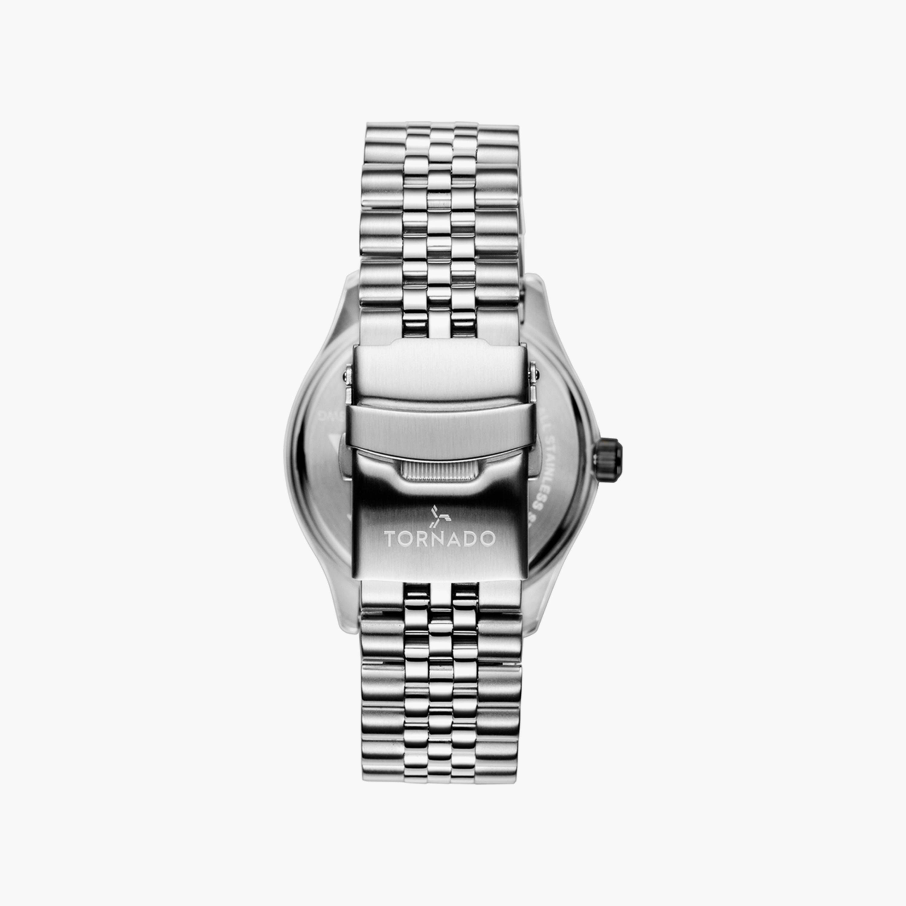 Tornado Men's Silver Analog Stainless Steel Strap Watch | T20006B-SBSBX-men-watchesandjewellery-watches-image-3