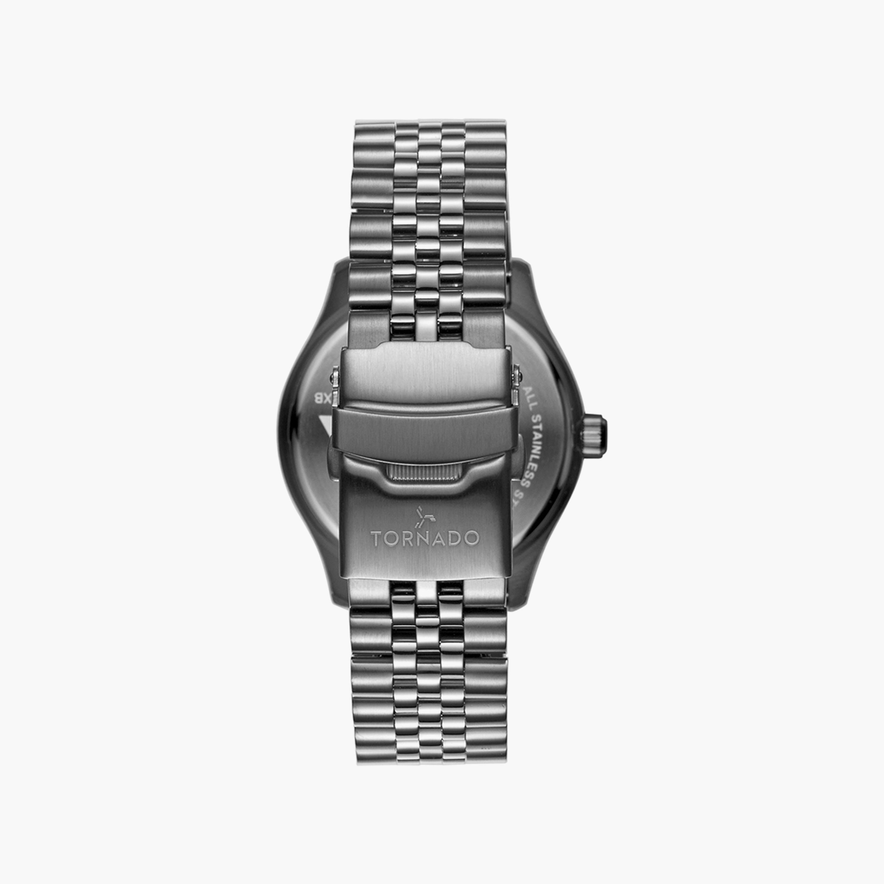 Tornado Men's Gun Metal Analog Stainless Steel Strap Watch | T20006B-XBXL-men-watchesandjewellery-watches-image-3