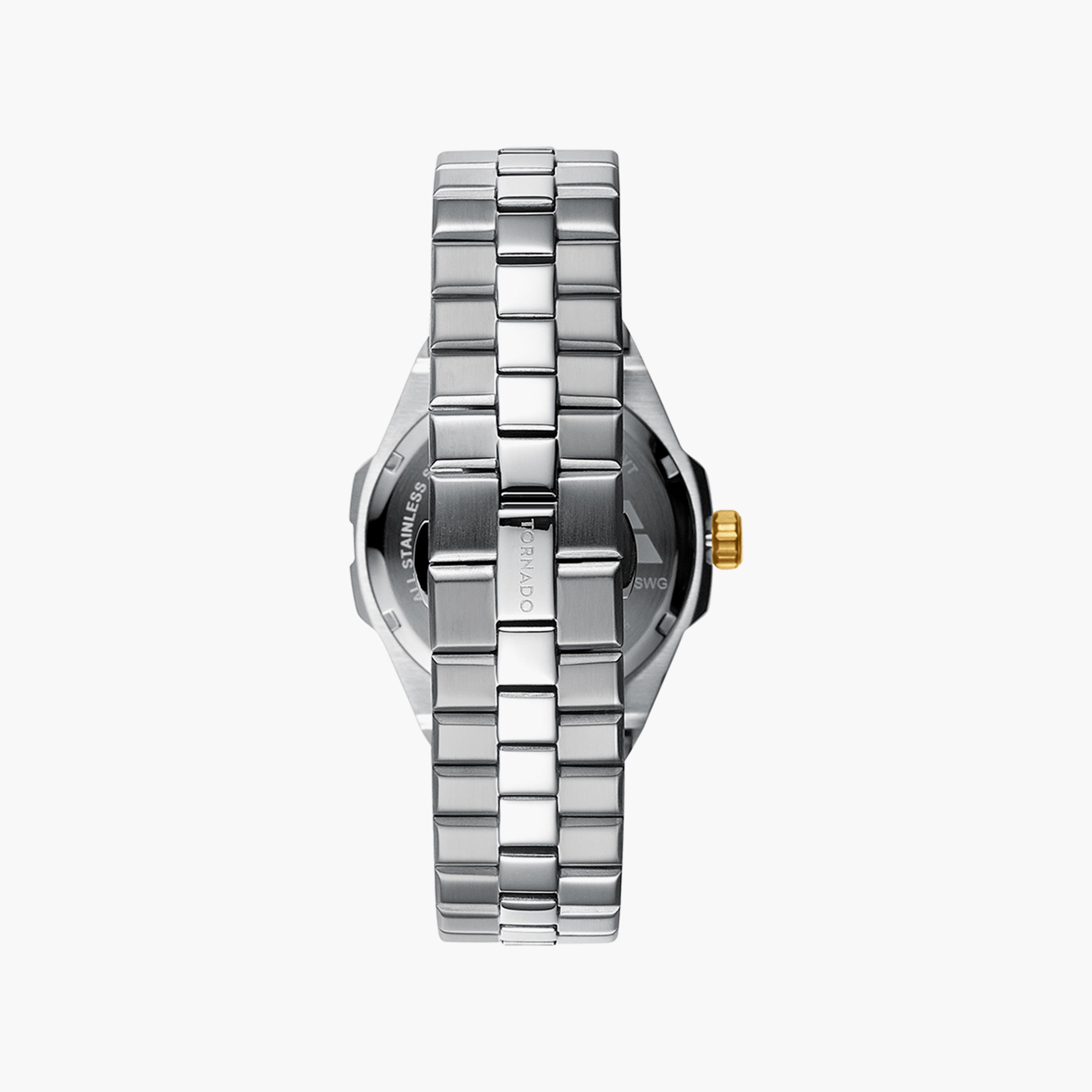 Tornado Men's Silver Analog Stainless Steel Strap Watch | T8007B-SBSWG-men-watchesandjewellery-watches-image-3