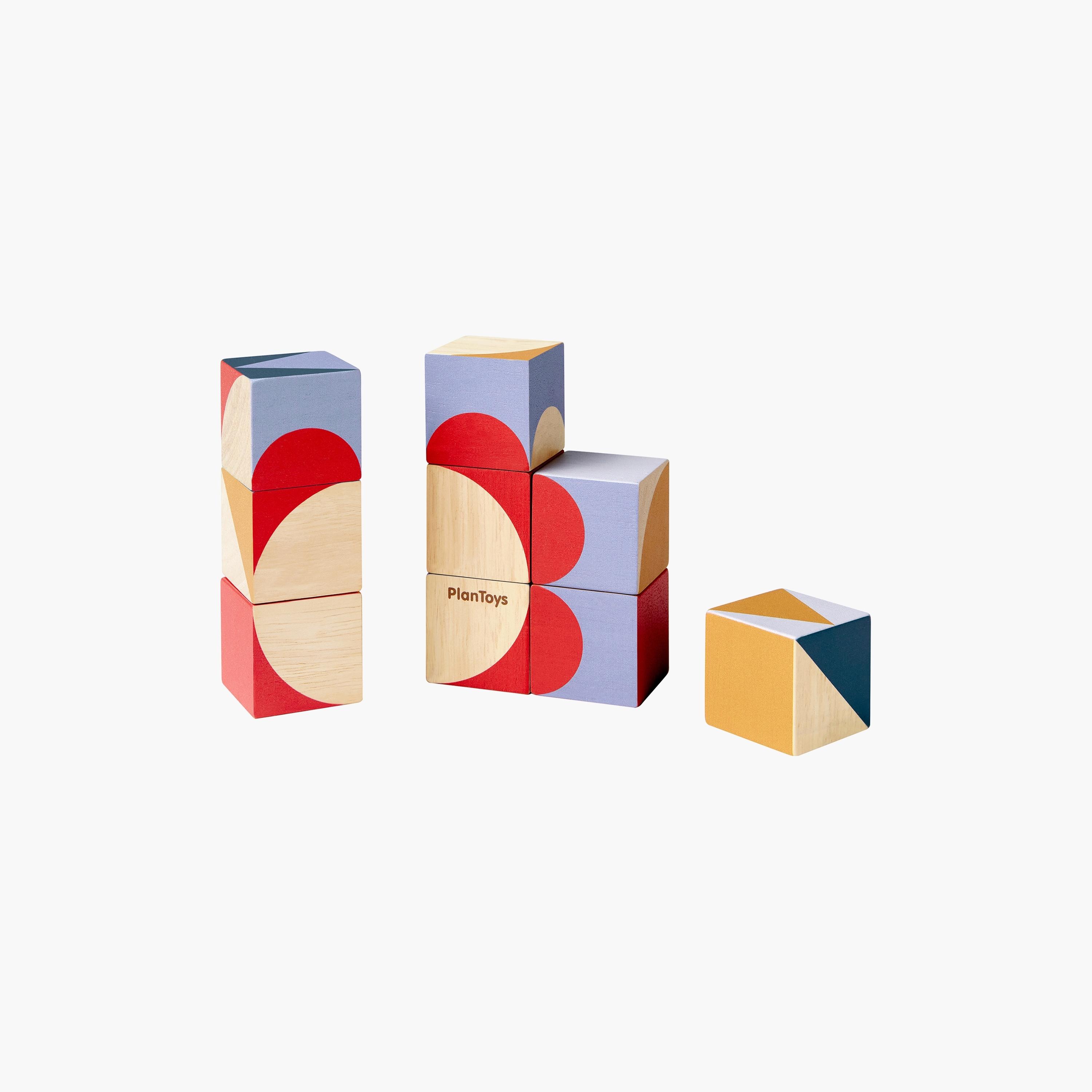 PlanToys Geo Pattern Cubes-toys-indoortoys-puzzles-image-1