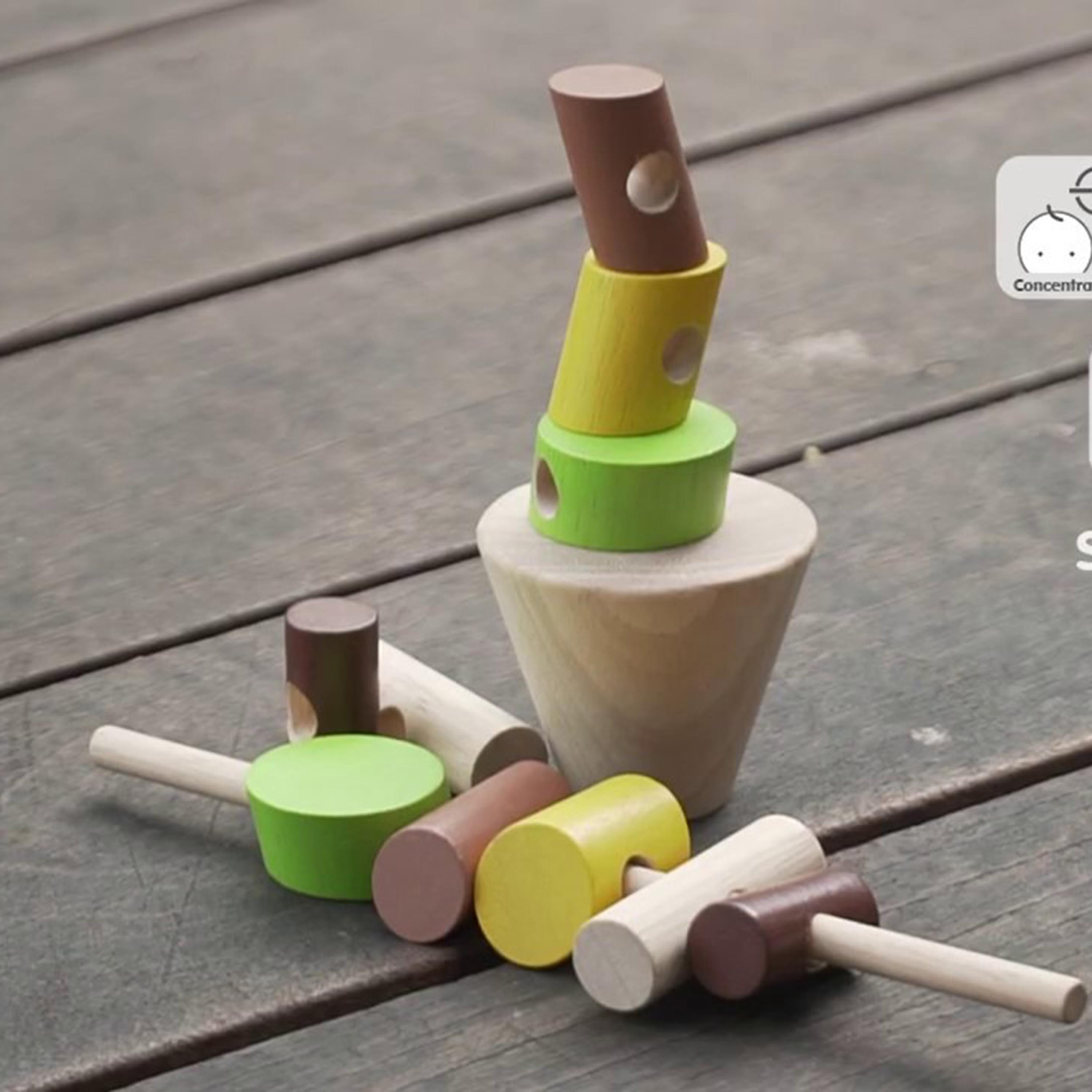 PlanToys Stacking Logs-toys-babyandtoddlertoys-stackingandnestingtoys-image-2
