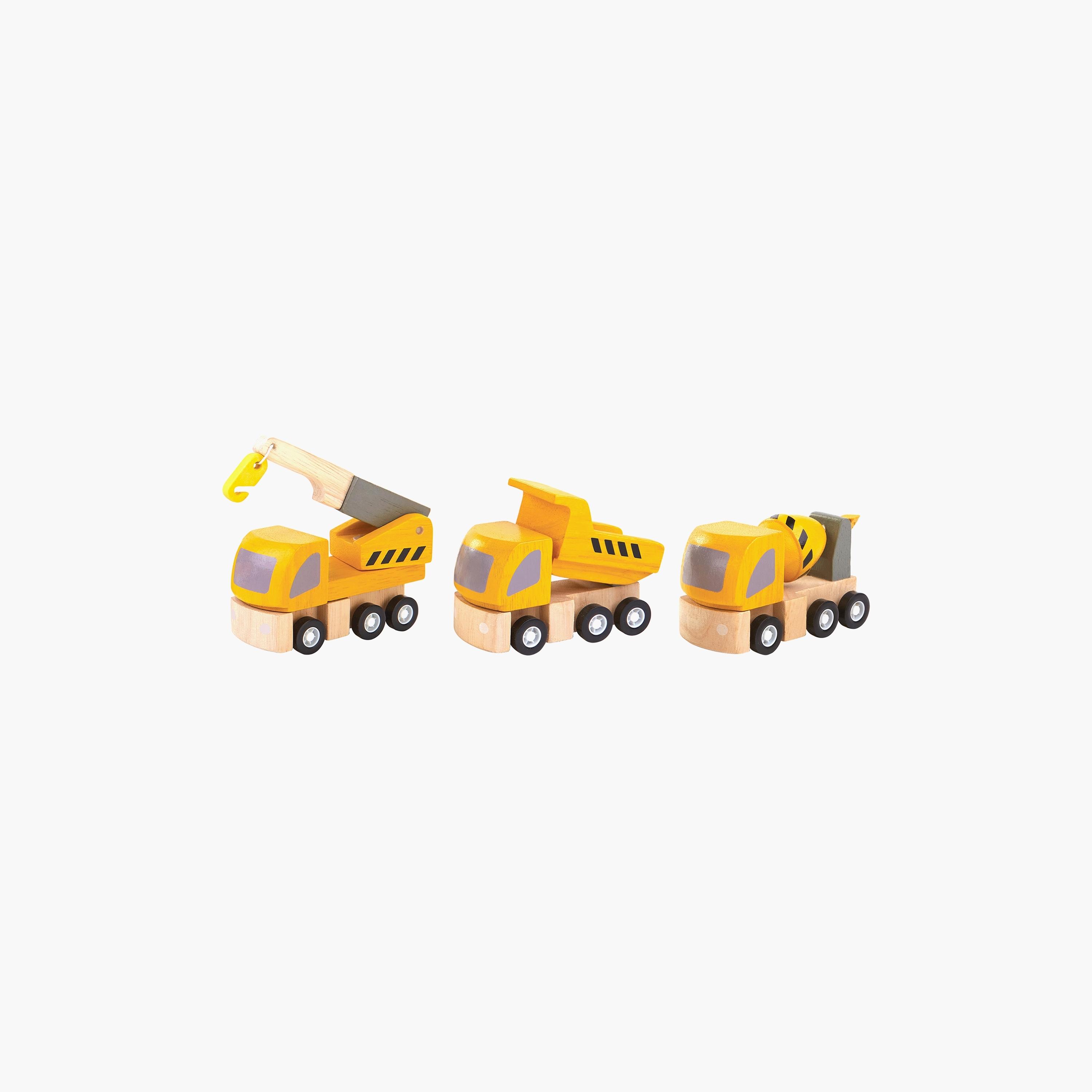 PlanToys 3-Piece Highway Maintenance Vehicle-toys-playvehicles-vehicleplaysets-image-1
