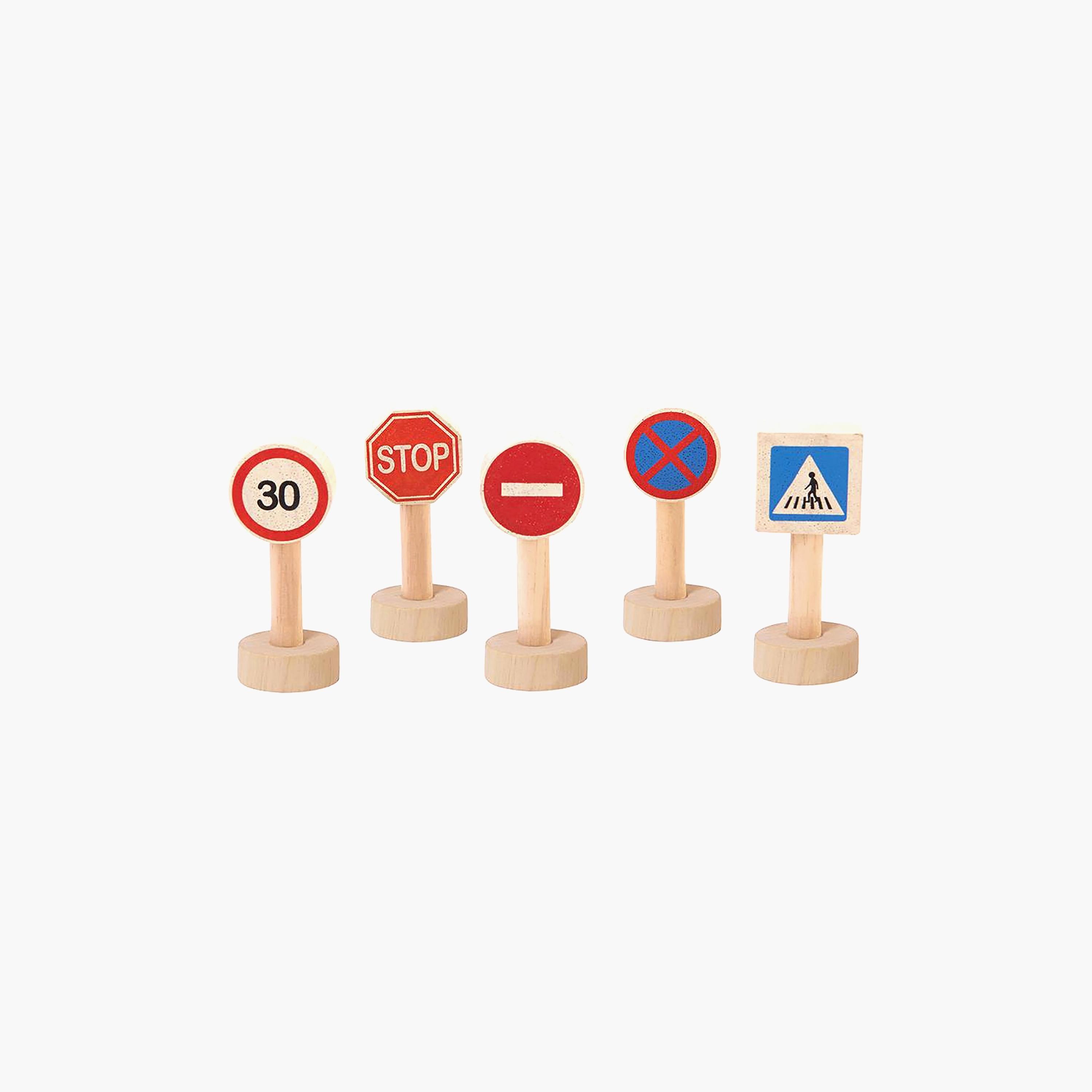 PlanToys 14-Piece Traffic Signs & Lights Set-toys-babyandtoddlertoys-learningtoys-image-5