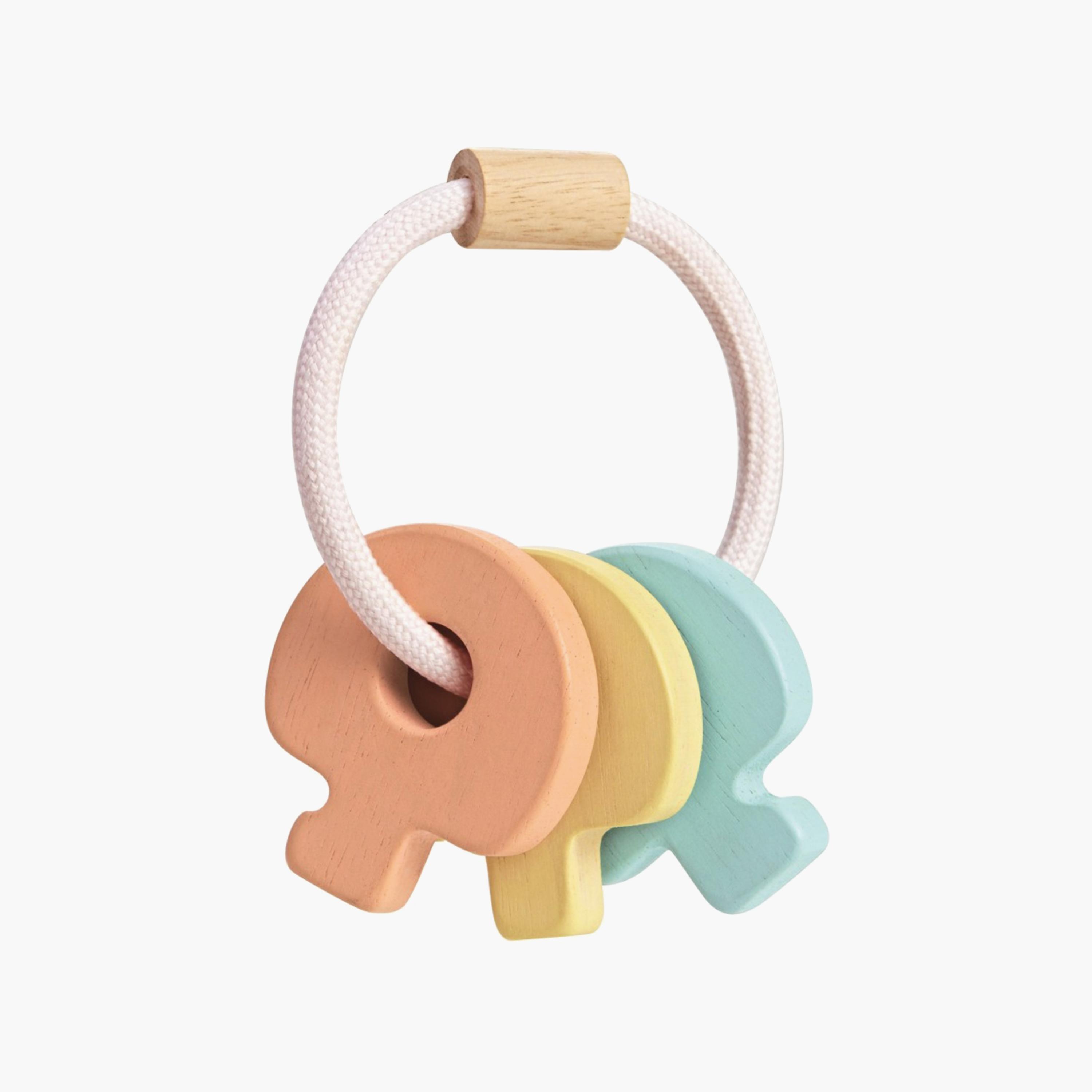Plan Toys Baby Key Rattle, Multicolor-toys-babyandtoddlertoys-rattlesandteethers-image-3