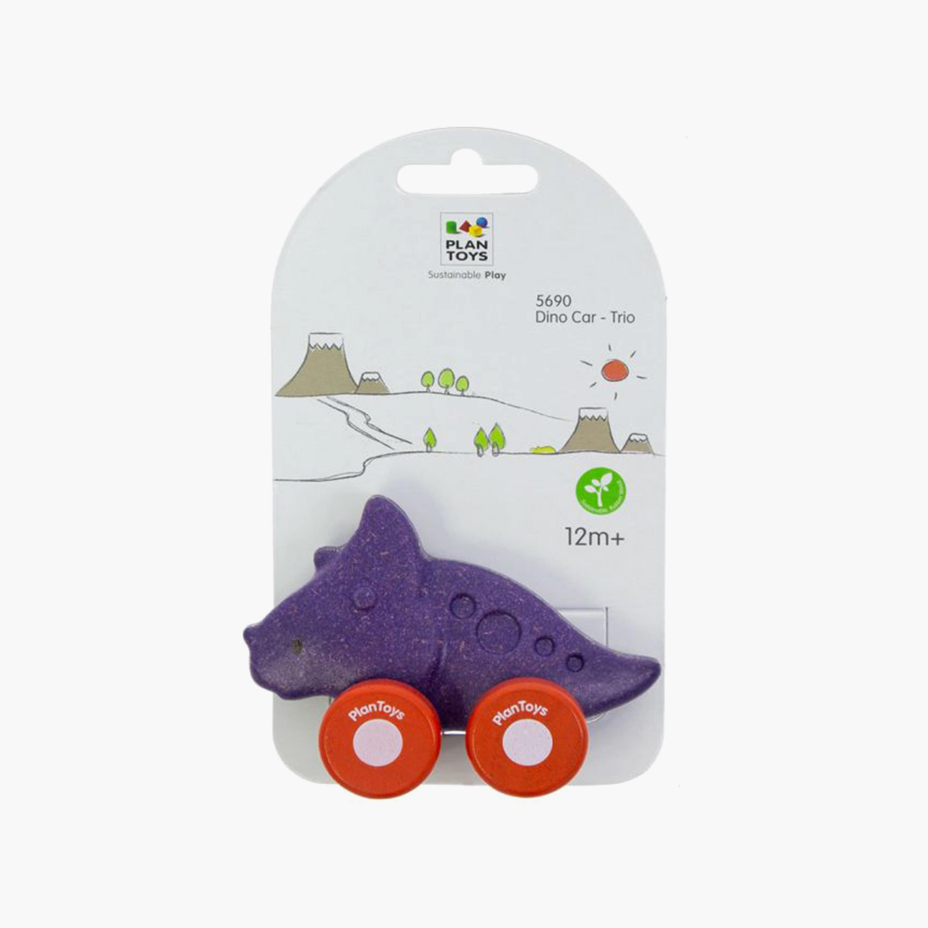 Plan Toys Dino Car, Trio-toys-babyandtoddlertoys-learningtoys-image-2