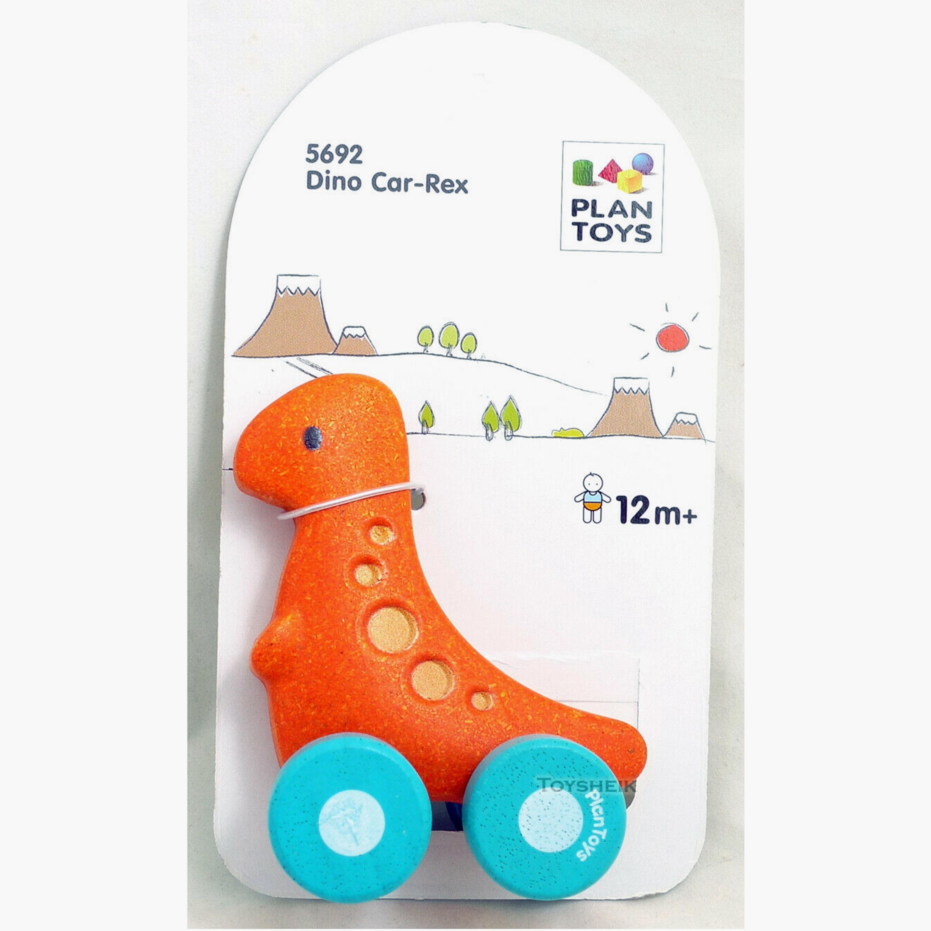 Plan Toys Dino Car, Rex-toys-babyandtoddlertoys-learningtoys-image-2