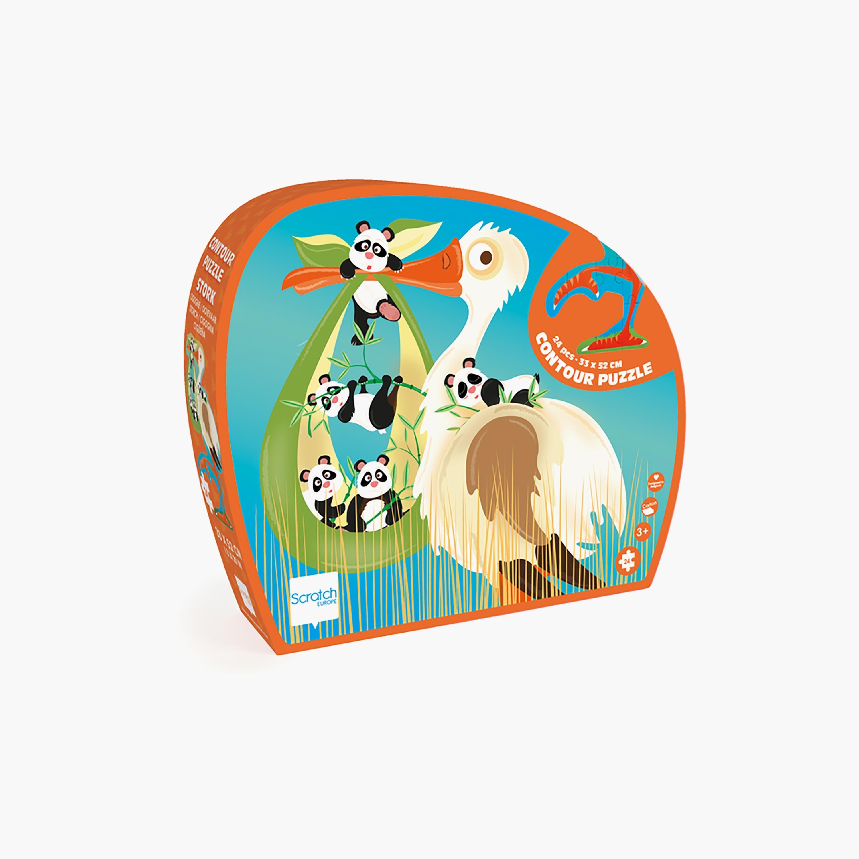 Scratch Europe 24-Piece Stork Contour Puzzle-toys-indoortoys-puzzles-image-1