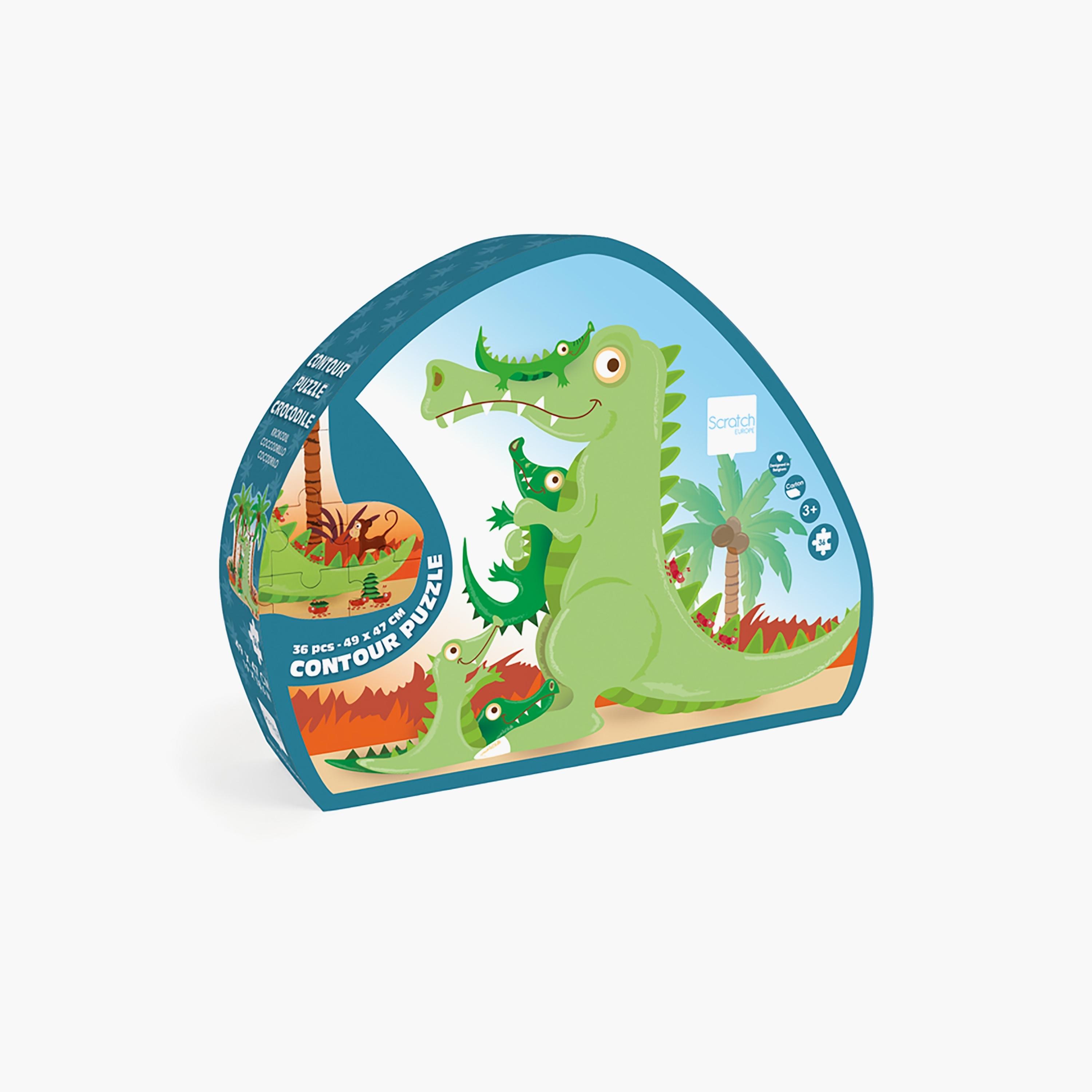 Scratch Europe 36-Piece Crocodile Contour Puzzle-toys-indoortoys-puzzles-image-1