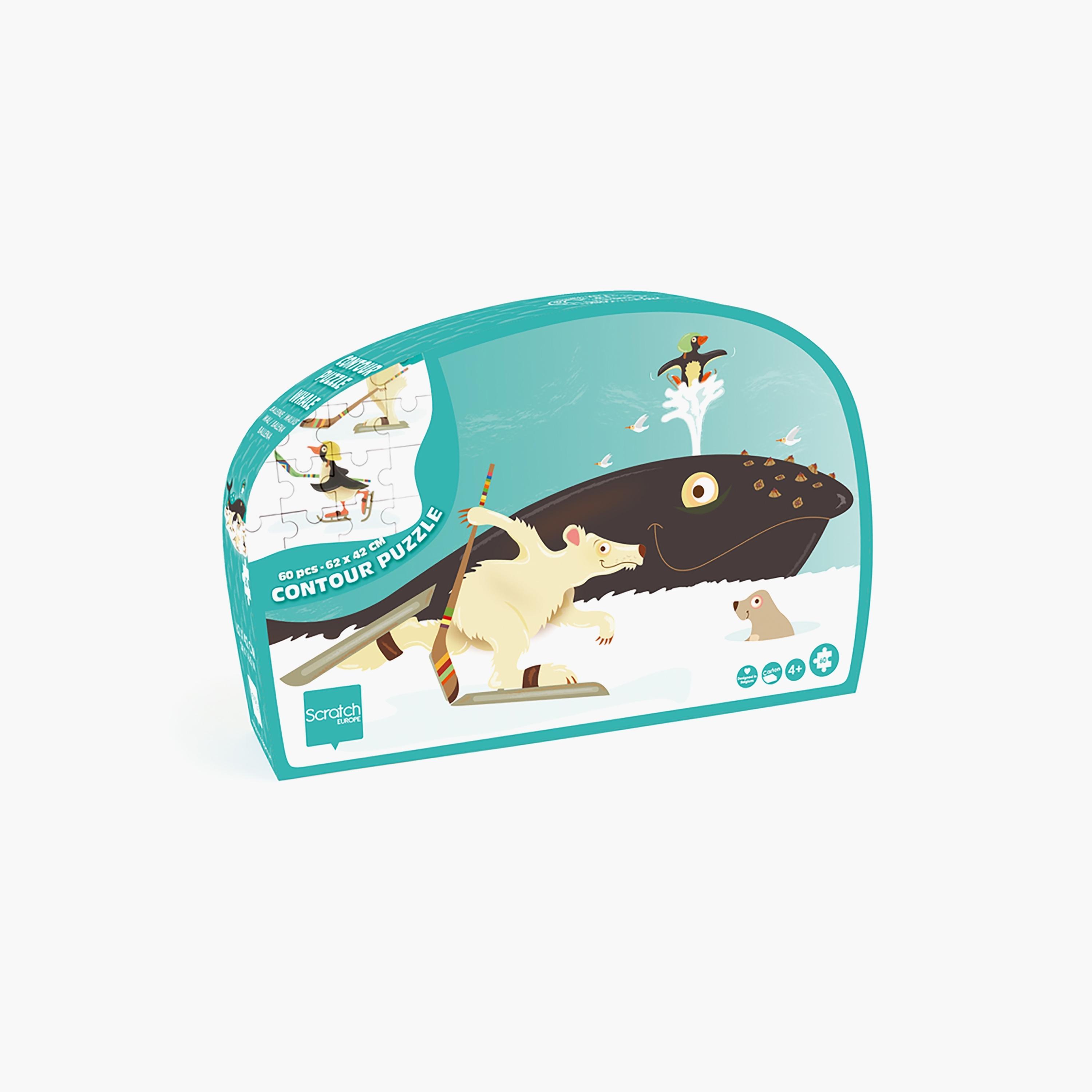 Scratch Europe Whale Contour Puzzle-toys-indoortoys-puzzles-image-1