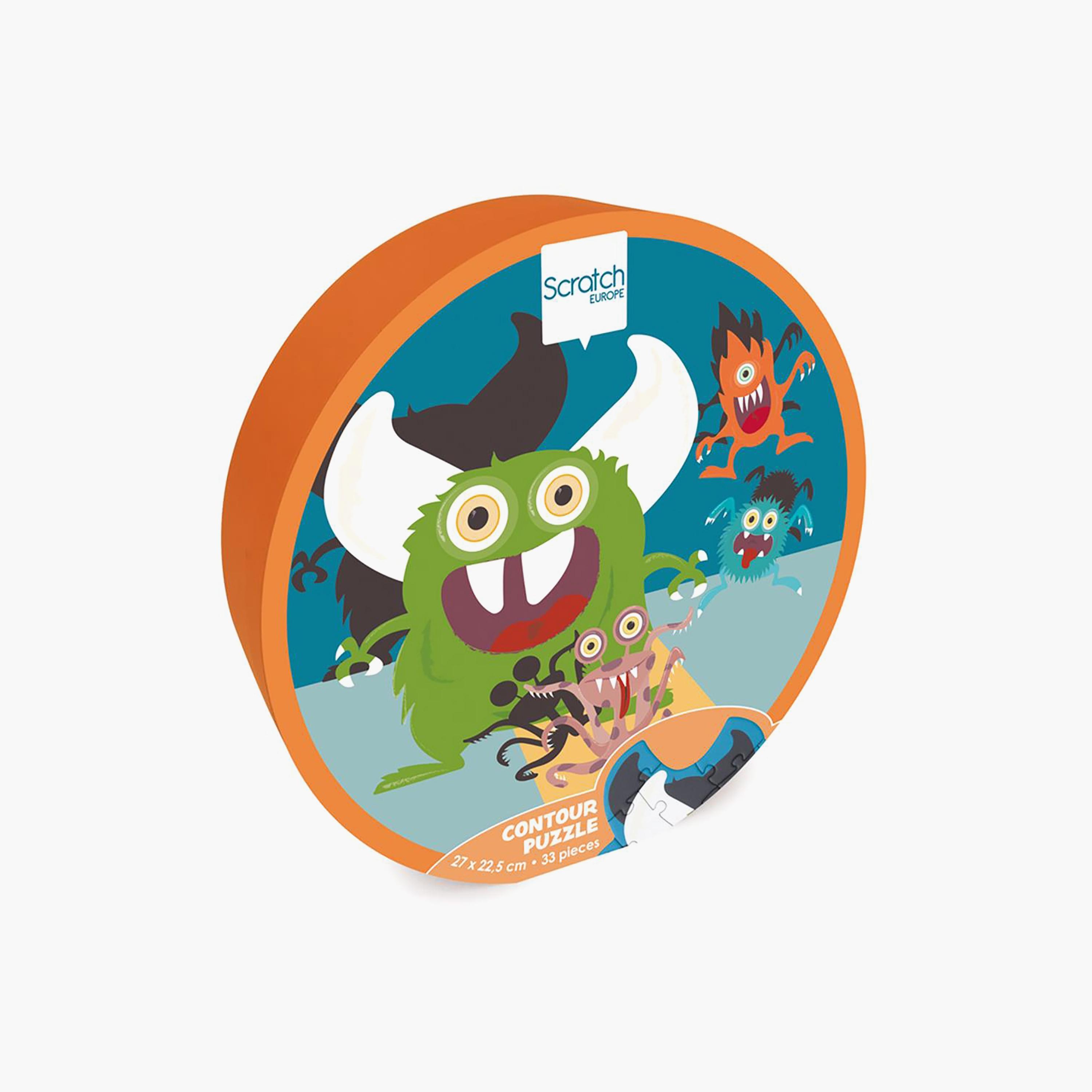 Scratch Europe Monster Contour Puzzle-toys-indoortoys-puzzles-image-1