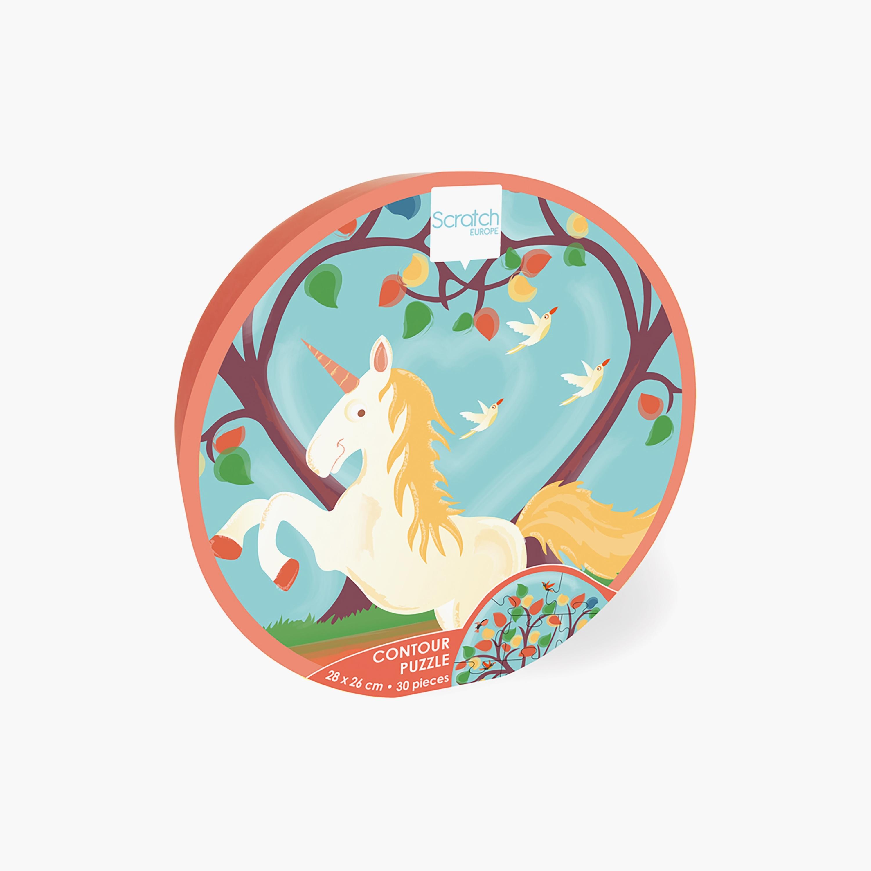 Scratch Europe 30-Piece Heart With Unicorn Contour Puzzle-toys-indoortoys-puzzles-image-2