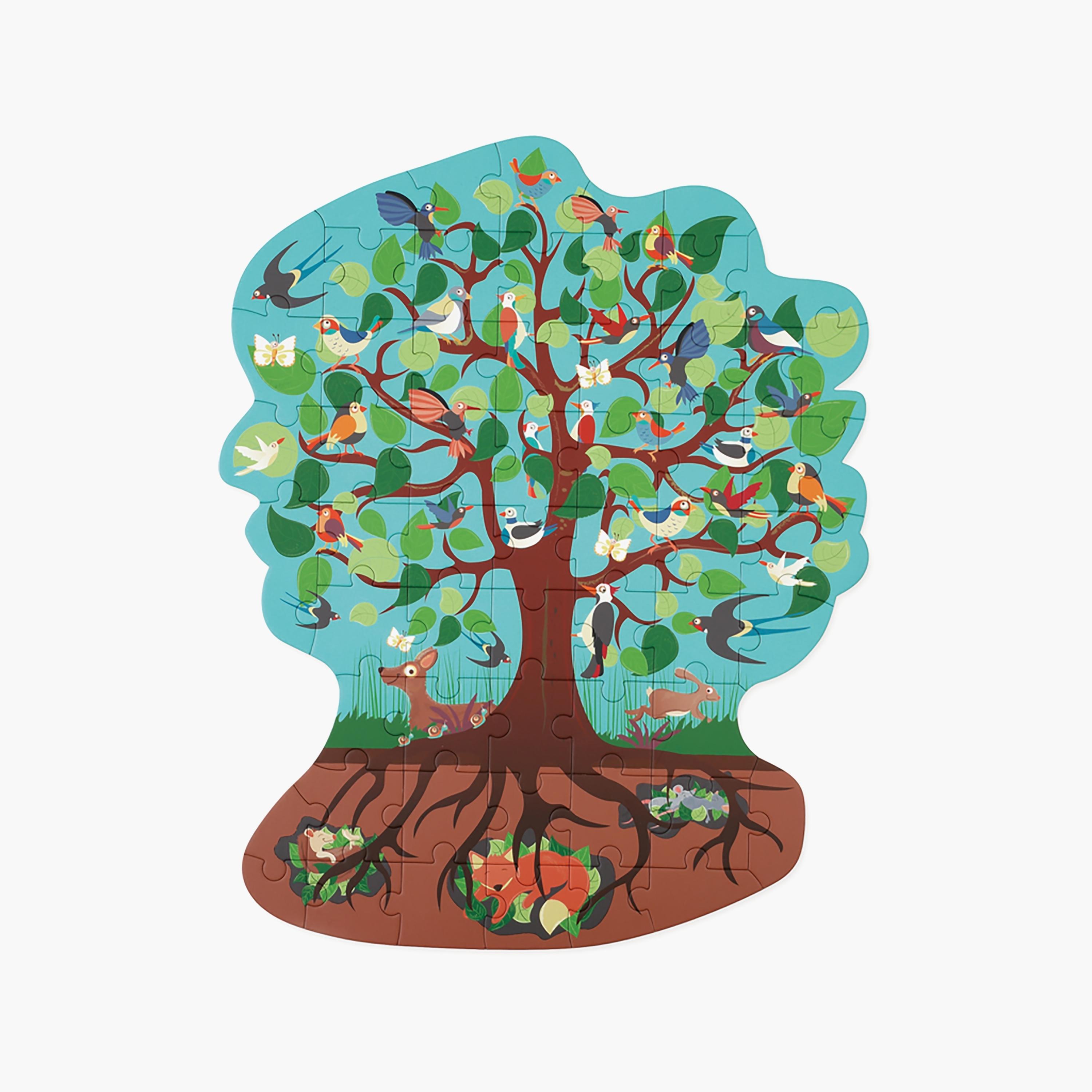Scratch Europe 59-Piece Bird Tree Contour Puzzle-toys-indoortoys-puzzles-image-1