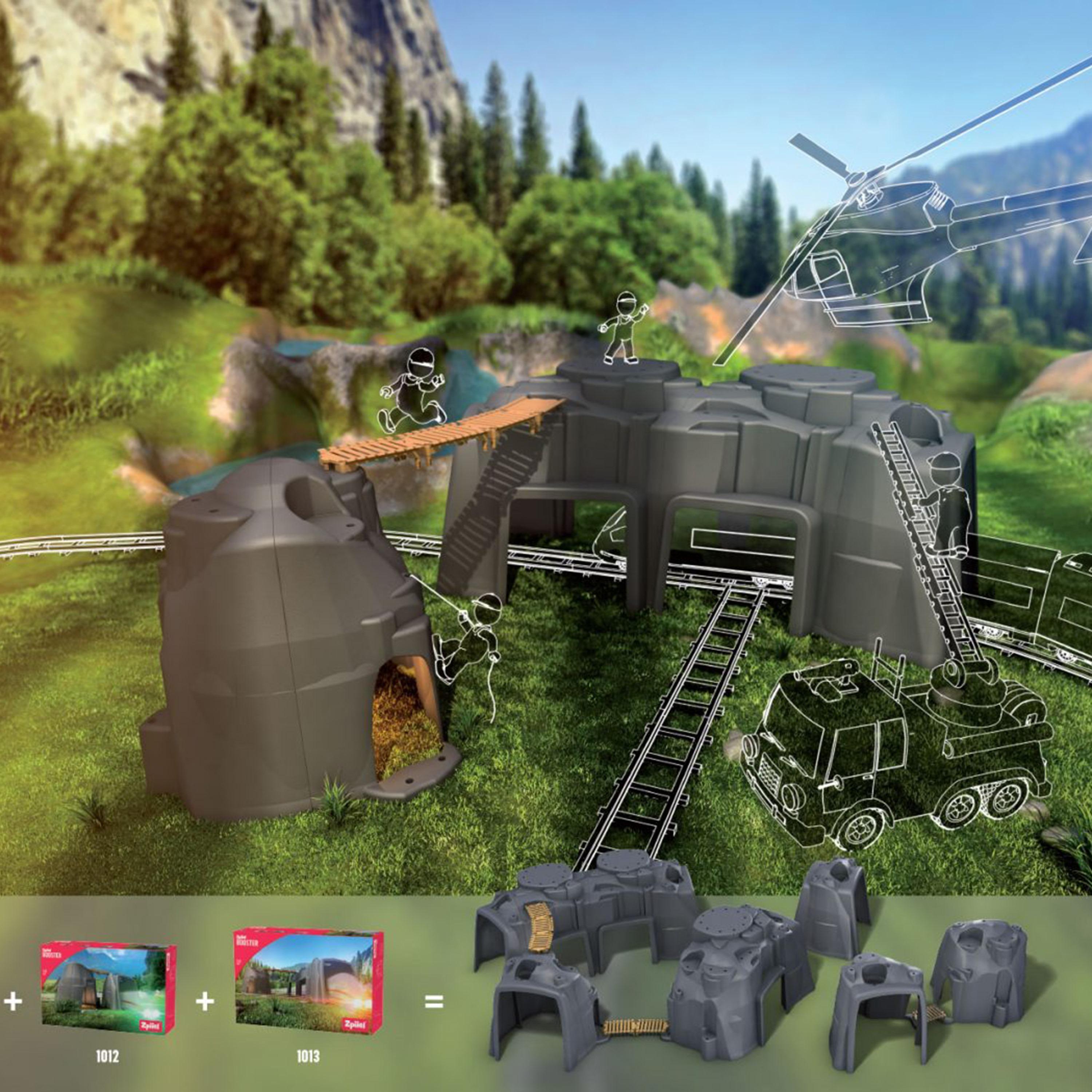 Zpiiel Large Tunnel & Mountain with Long Bridge Booster-toys-buildingblocks-constructionsets-image-3