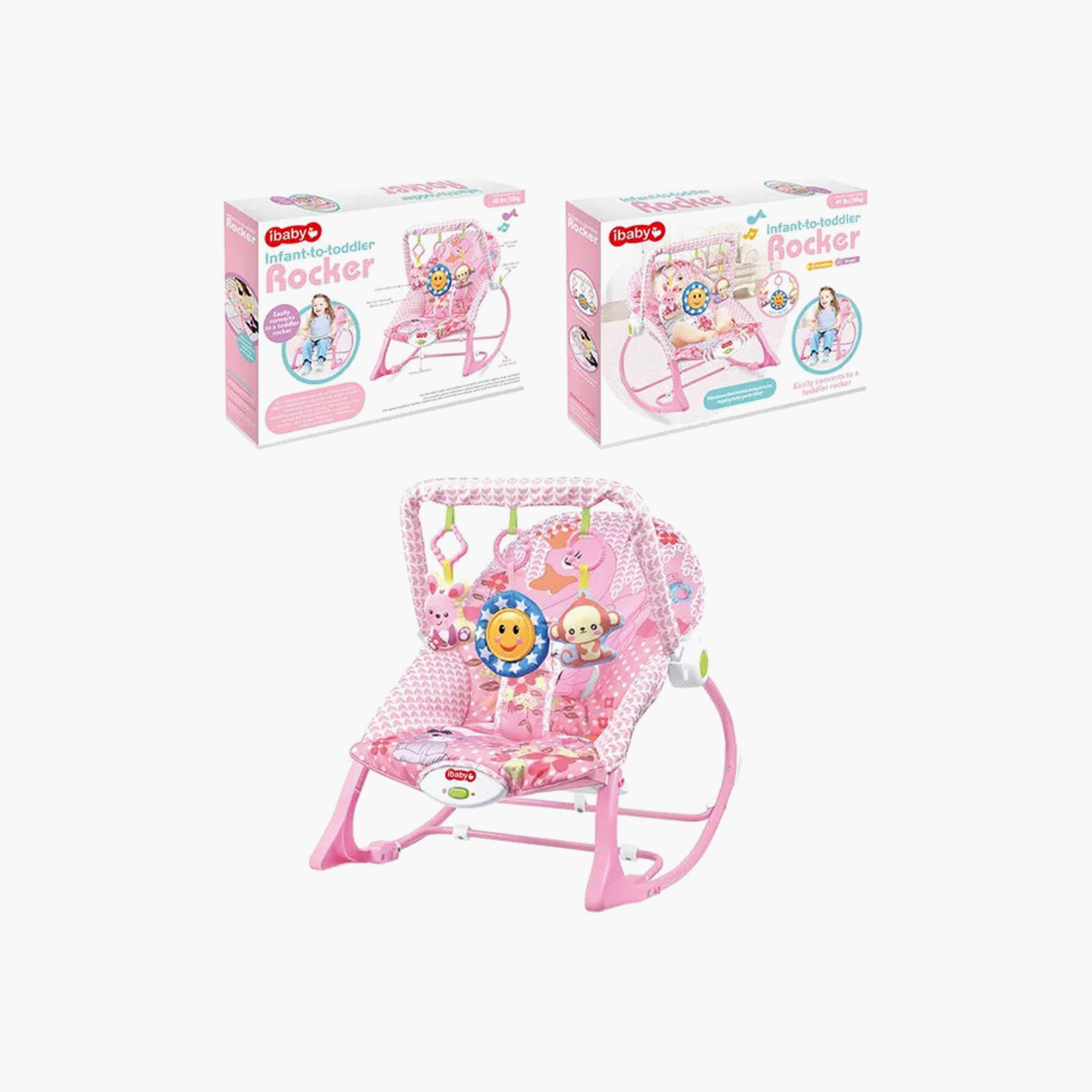 Factory Price Duck Design I-Baby Rocker, Pink-baby-infantactivity-rockers-image-2