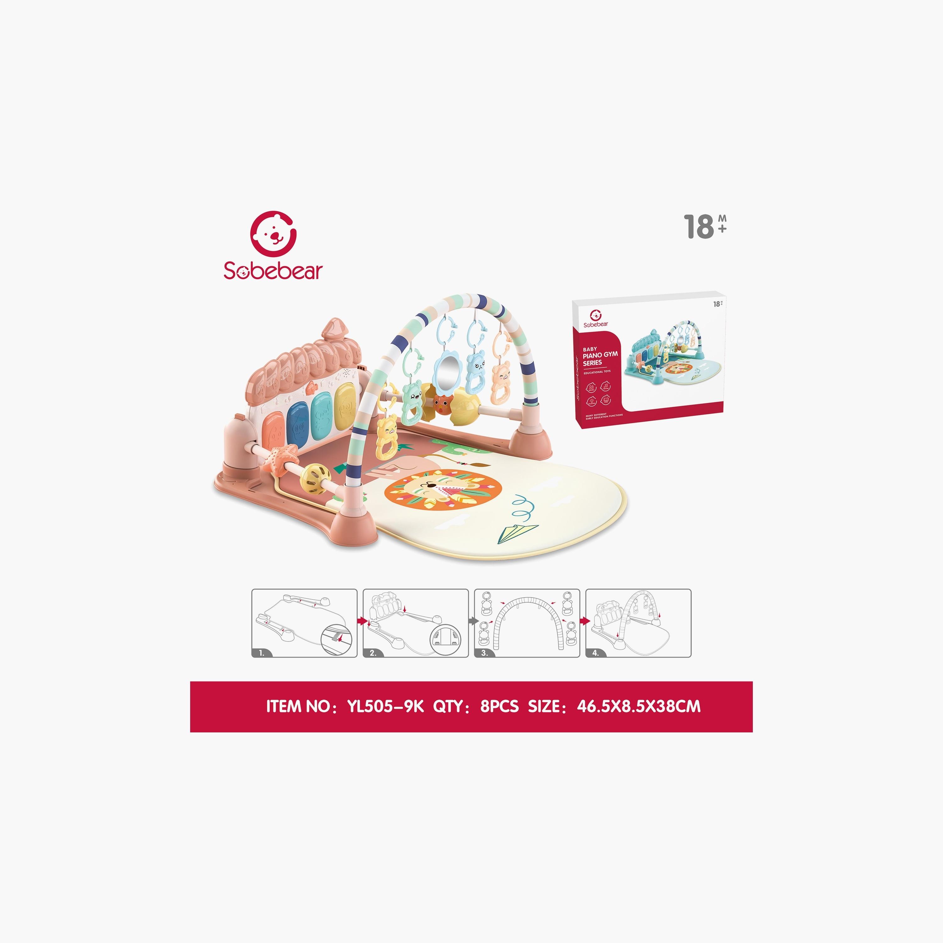 Factory Price Hayley Baby Activity Play Mat with Baby Fitness Pedal Piano-baby-infantactivity-playpensandplaymats-image-2