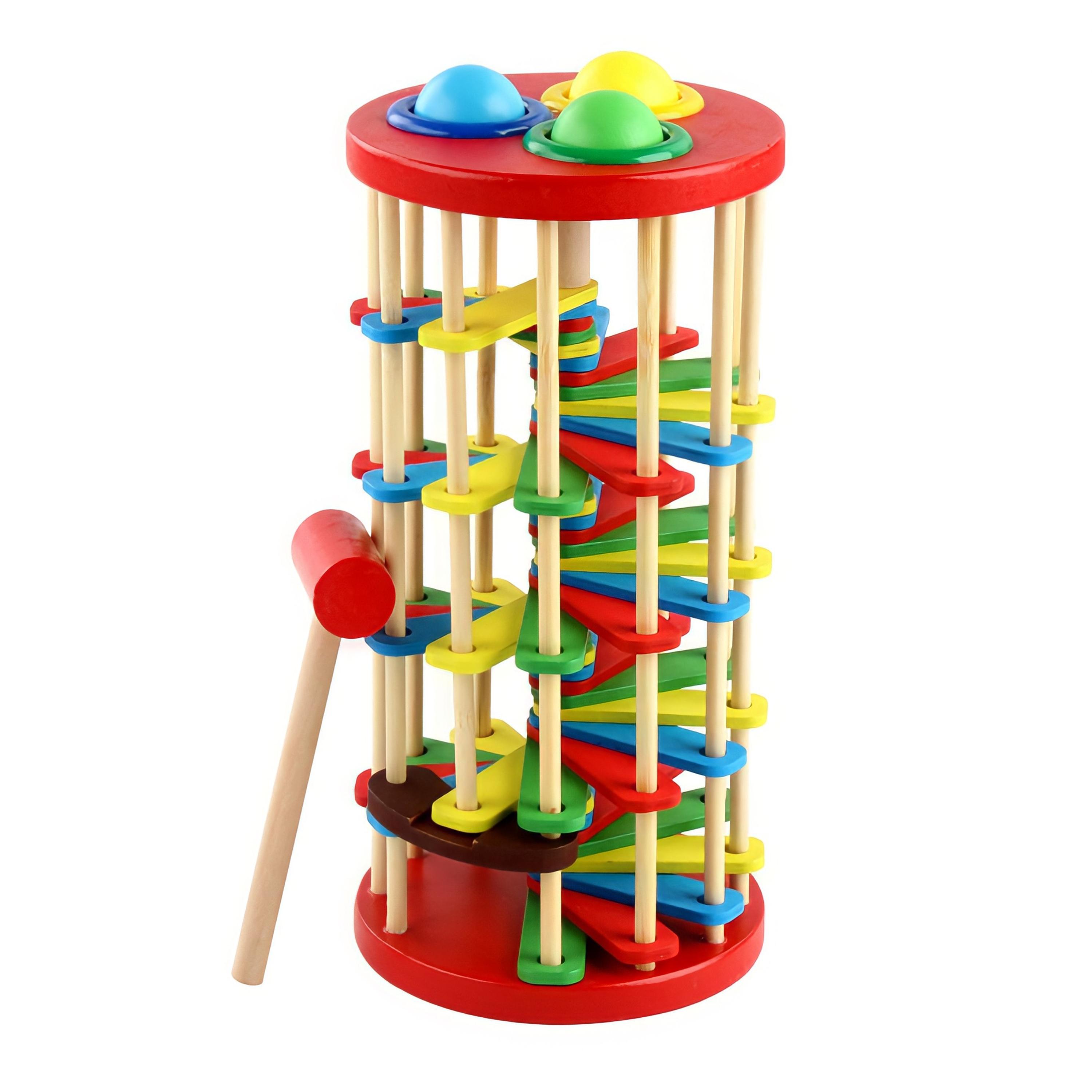 Factory Price Knocking Ball Ladder Toy with Hammer-toys-babyandtoddlertoys-learningtoys-image-1