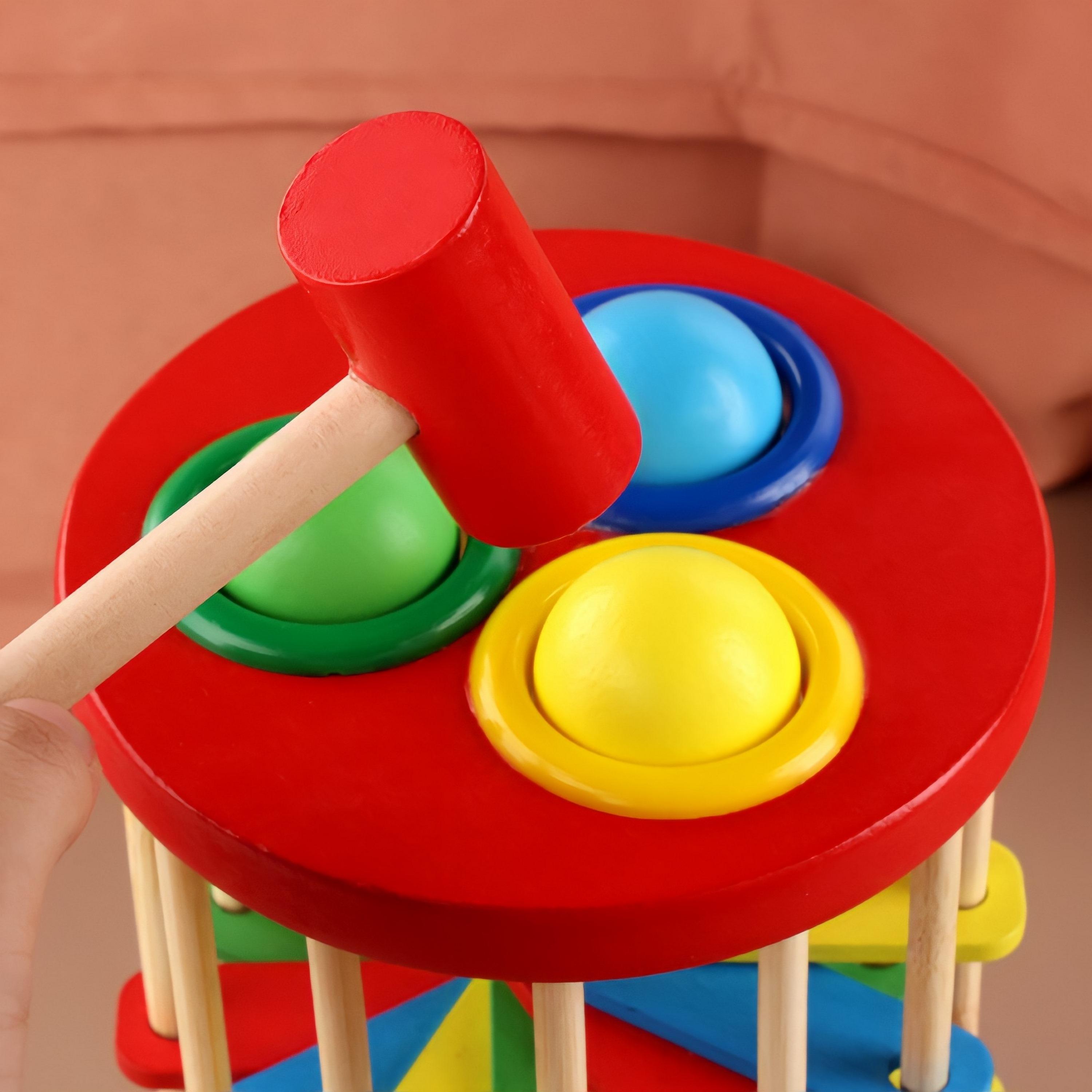 Factory Price Knocking Ball Ladder Toy with Hammer-toys-babyandtoddlertoys-learningtoys-image-3