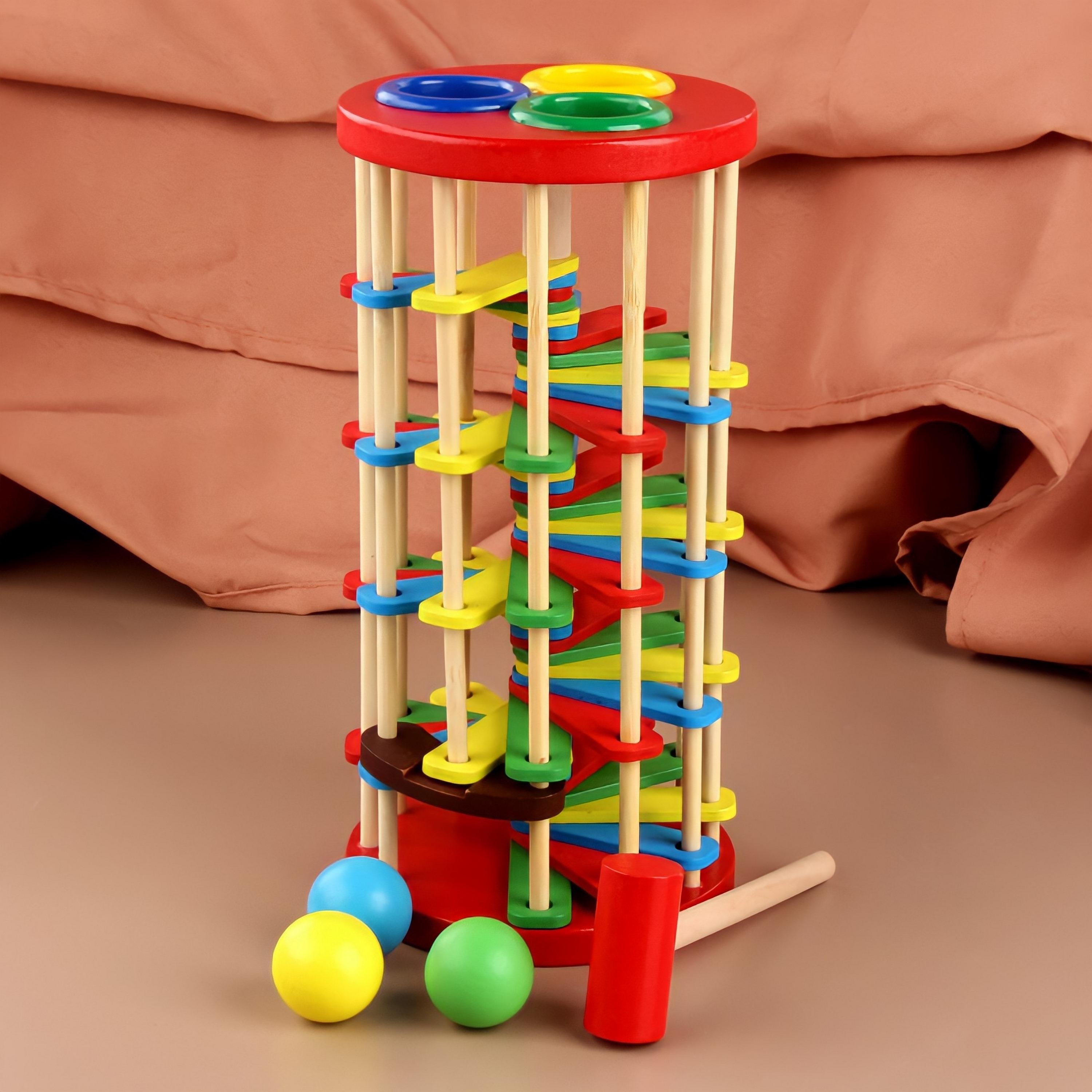 Factory Price Knocking Ball Ladder Toy with Hammer-toys-babyandtoddlertoys-learningtoys-image-4