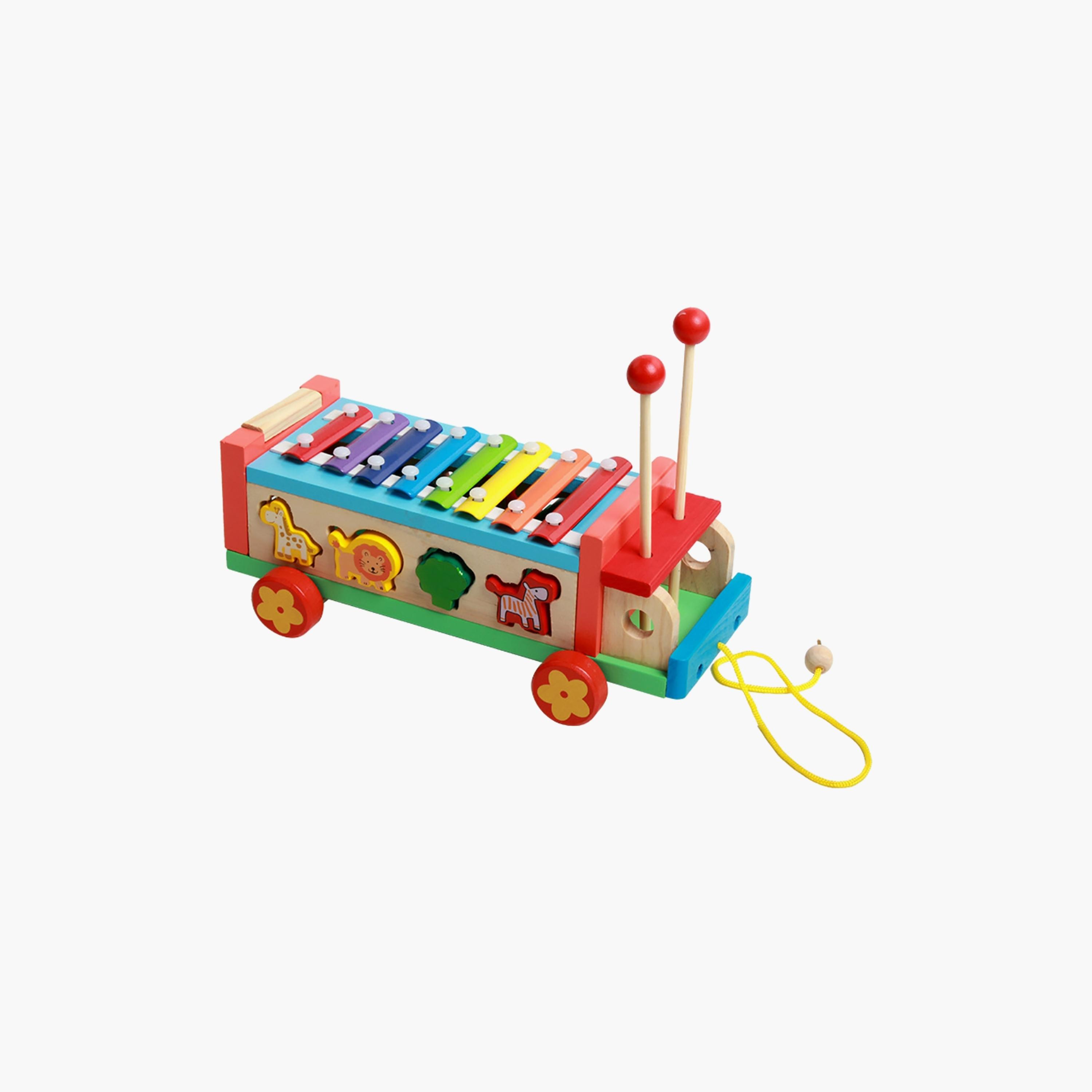  سيارة بيانو إكسيليفون خشبية مع 8 نغمات من فاكتوري برايس-toys-educational-musicaltoys-image-1