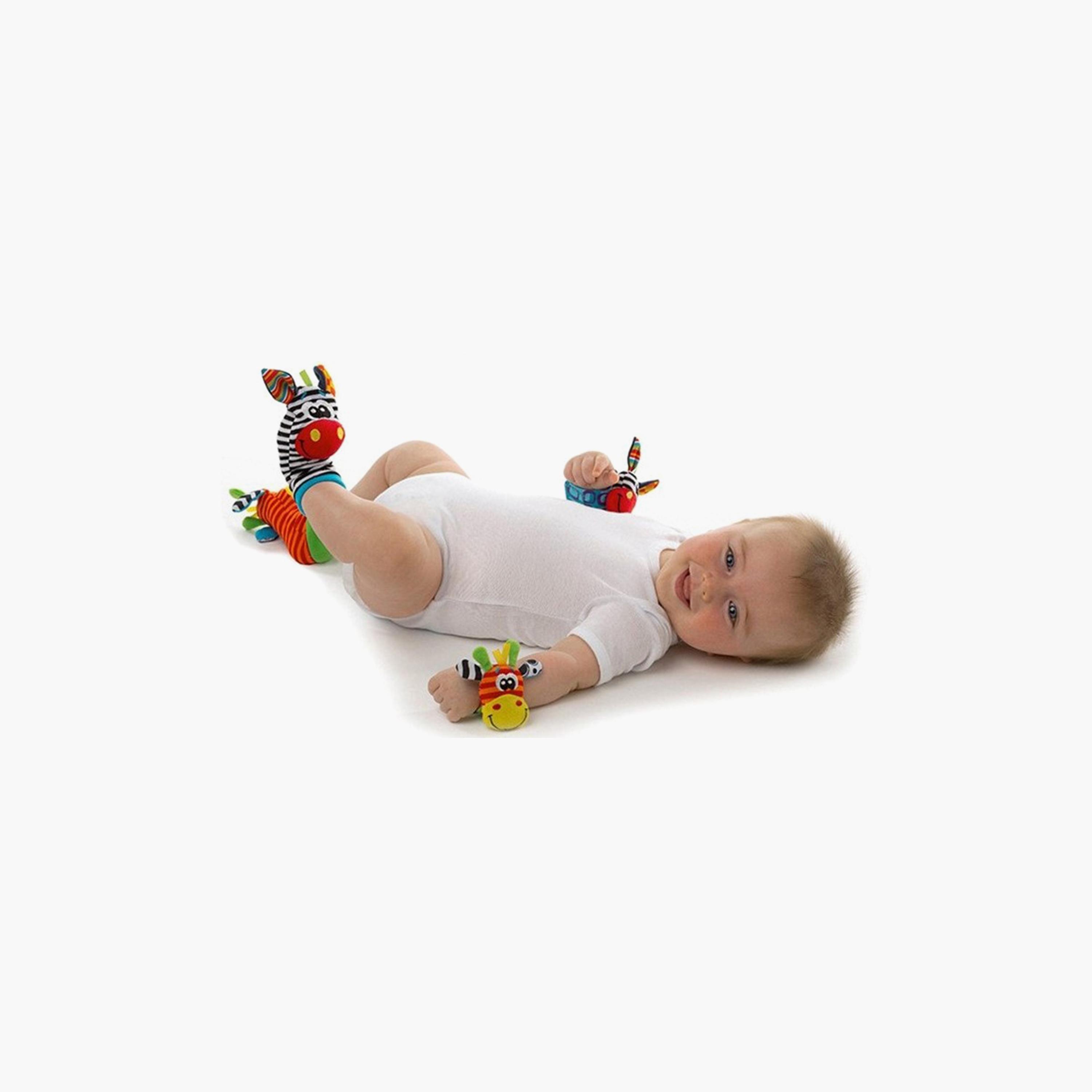Factory Price Set of Wrist Rattle & Foot Finder Socks, Animal Design G-toys-babyandtoddlertoys-rattlesandteethers-image-2