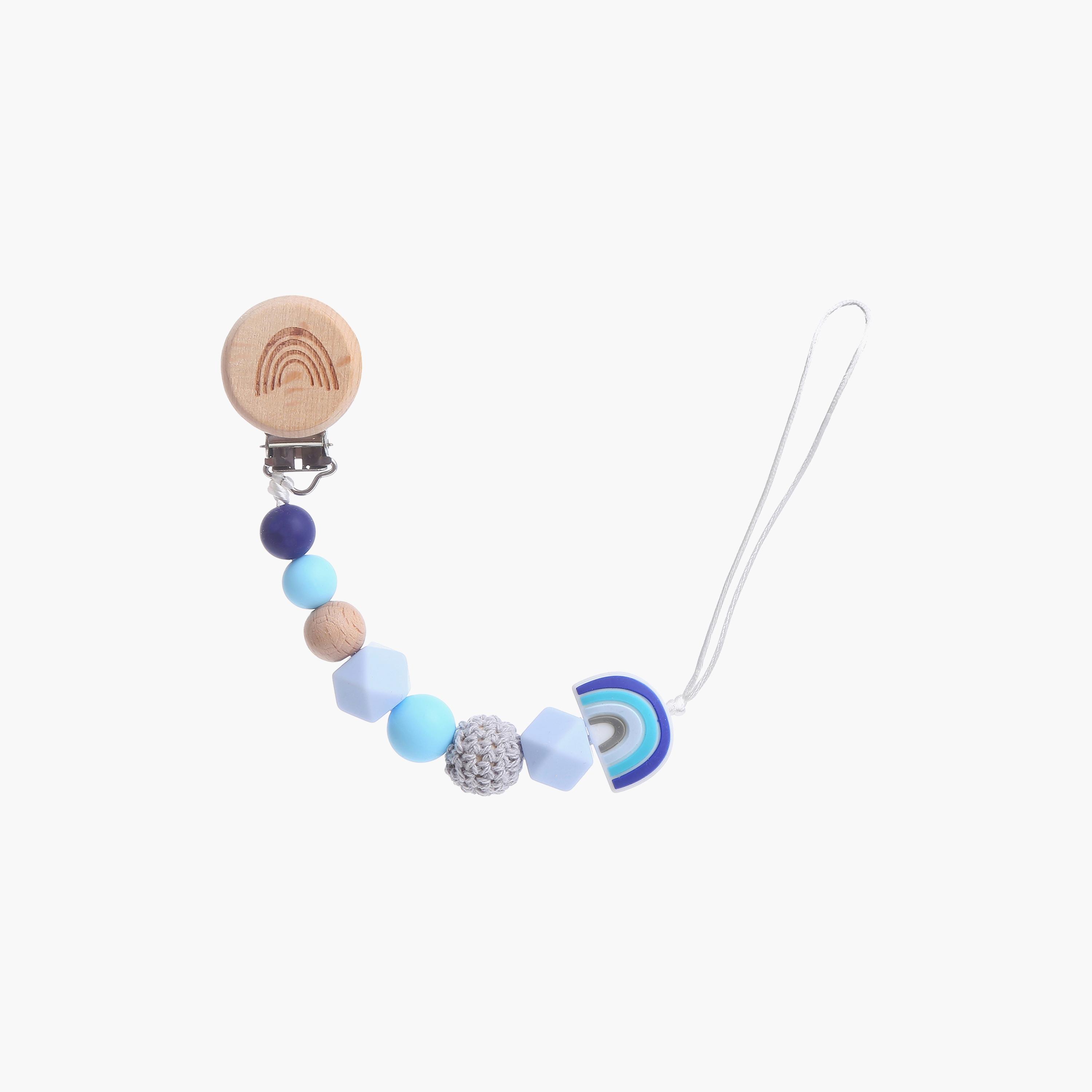 Factory Price Sandi Silicone & Wooden Pacifier Clip-baby-feeding-pacifiers-image-1