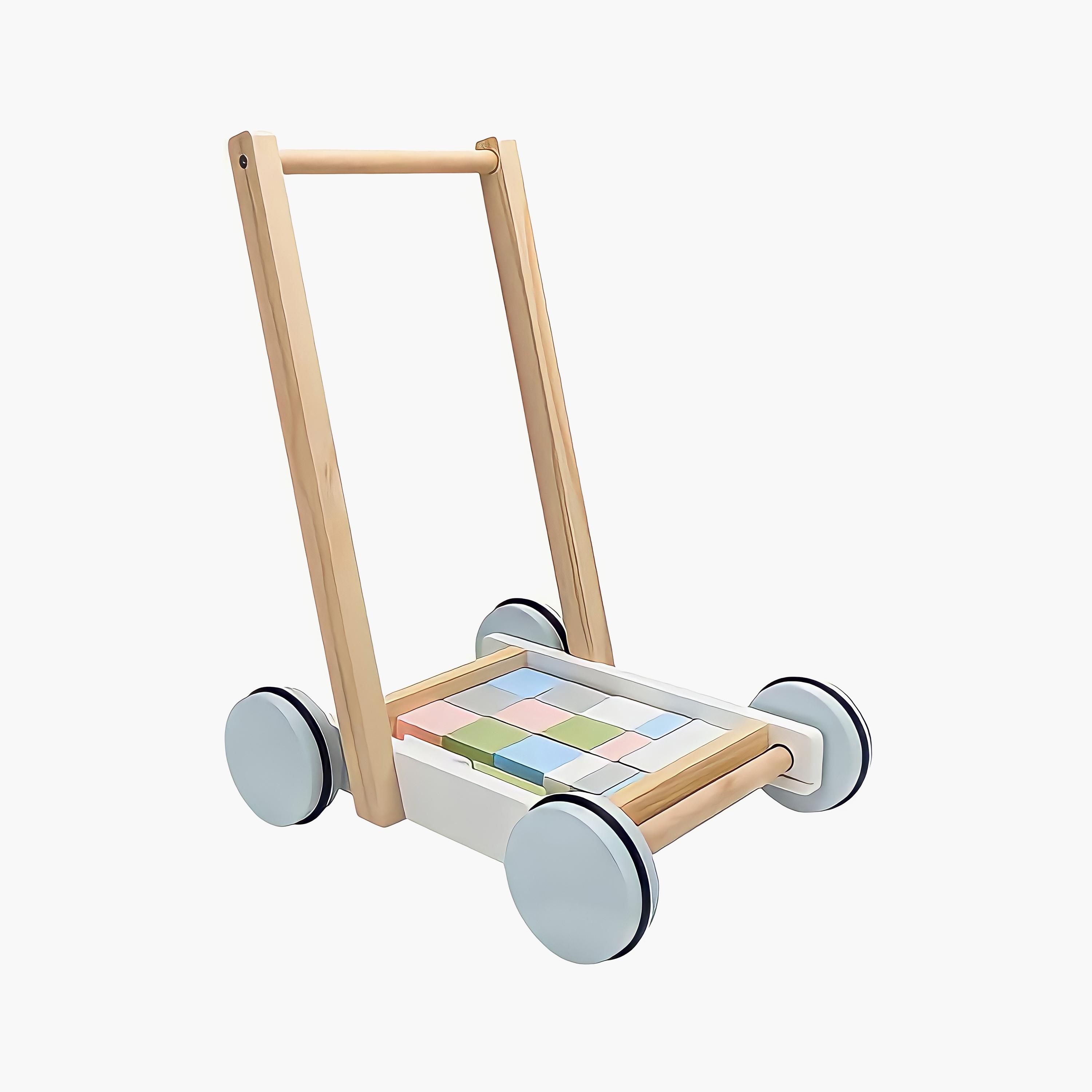  مكعبات بناء إيدن عربة صغيرة ومشاية أطفال من فاكتوري برايس-baby-infantactivity-walkers-image-1