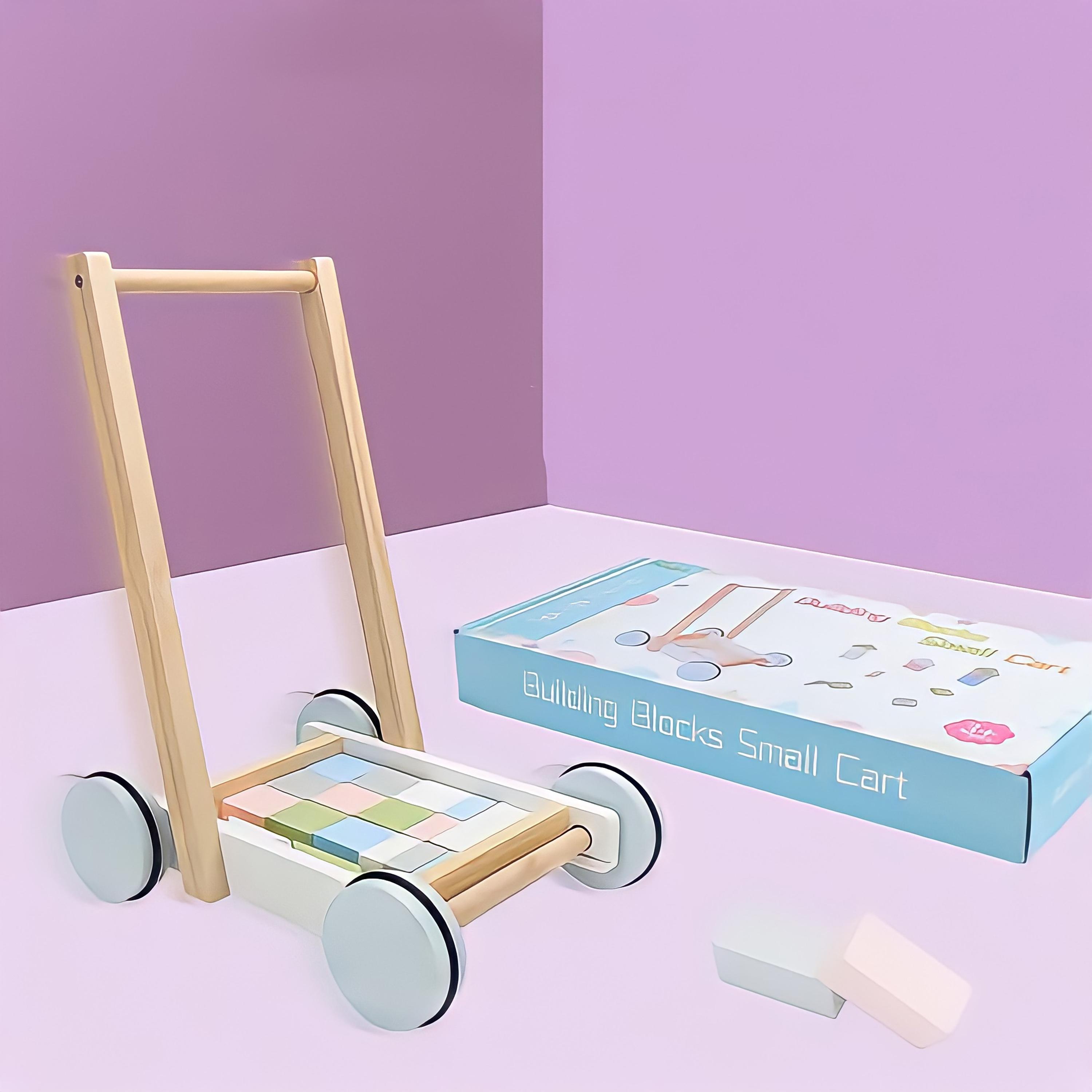  مكعبات بناء إيدن عربة صغيرة ومشاية أطفال من فاكتوري برايس-baby-infantactivity-walkers-image-2