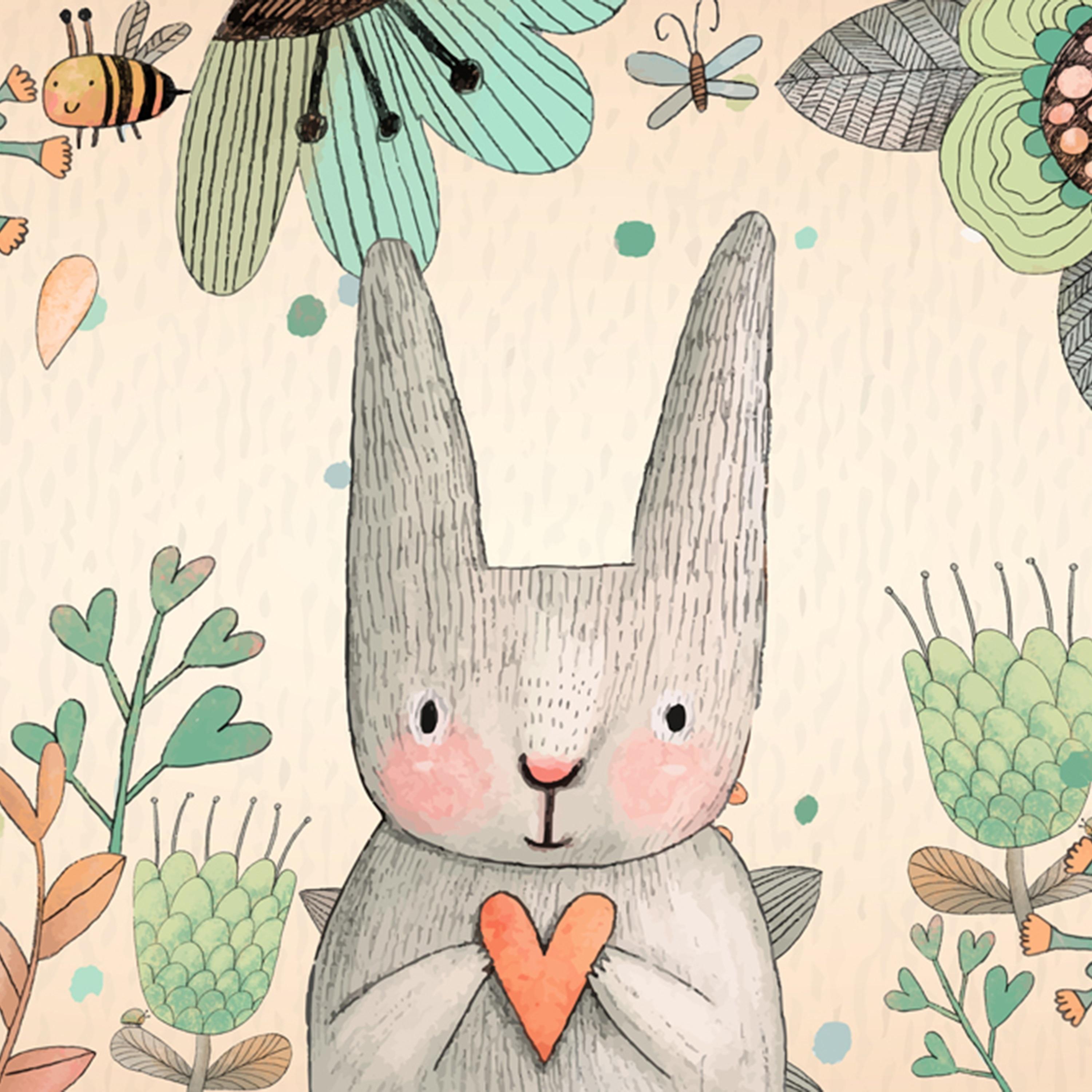 Factory Price Carpet for Kids Room, Cute Rabbit Design-baby-nursery-roomdecor-image-1