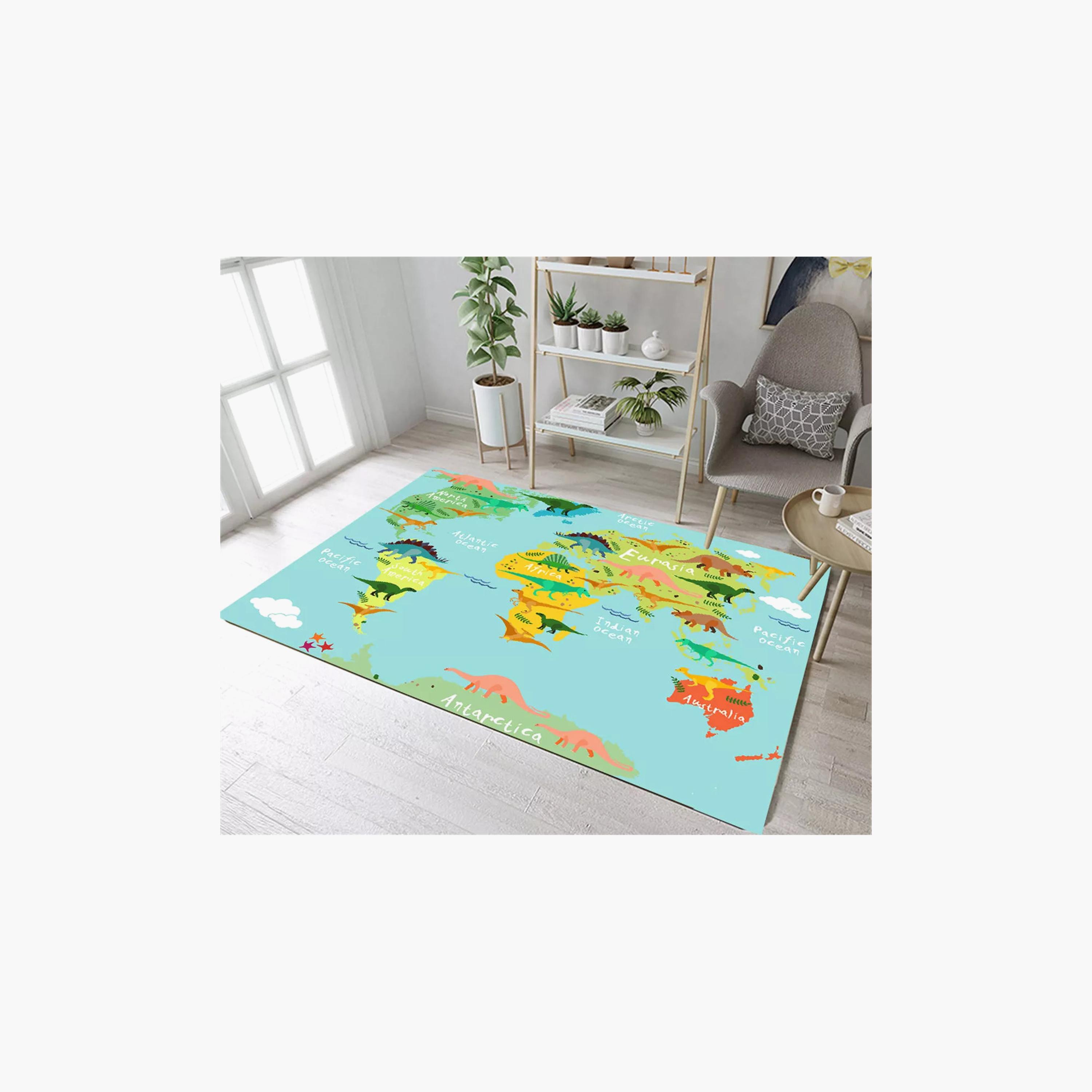   سجادة لغرفة الاطفال من فاكتوري برايس، خريطة العالم-baby-nursery-roomdecor-image-1