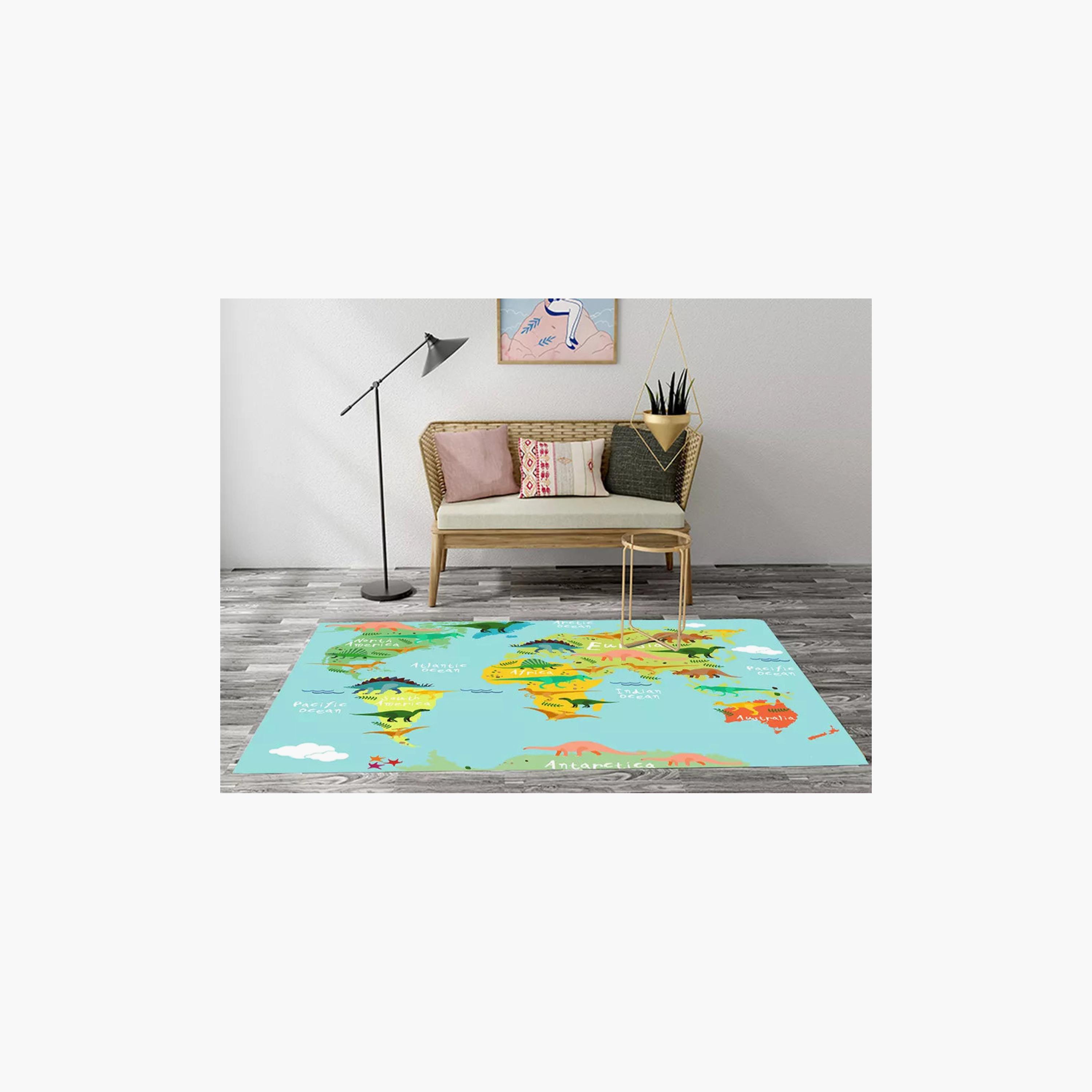   سجادة لغرفة الاطفال من فاكتوري برايس، خريطة العالم-baby-nursery-roomdecor-image-3