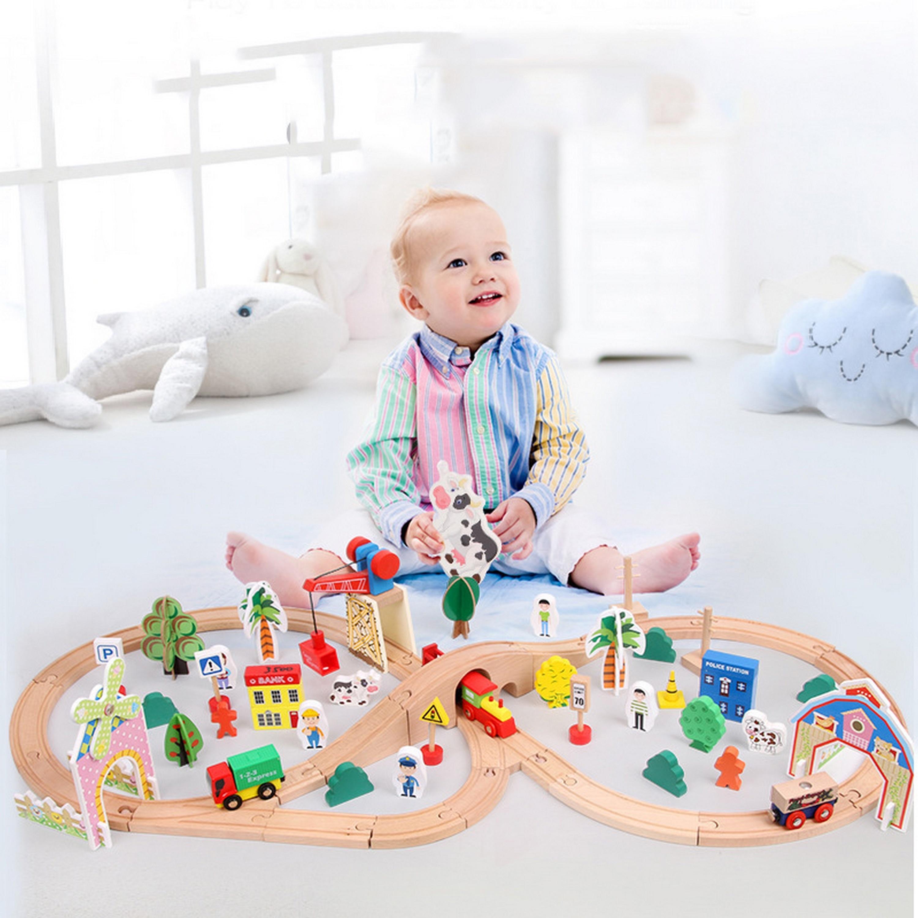 Factory Price 78-Piece Cole Wooden Complete Imperial Train Set-toys-playfigures-actionplaysets-image-2
