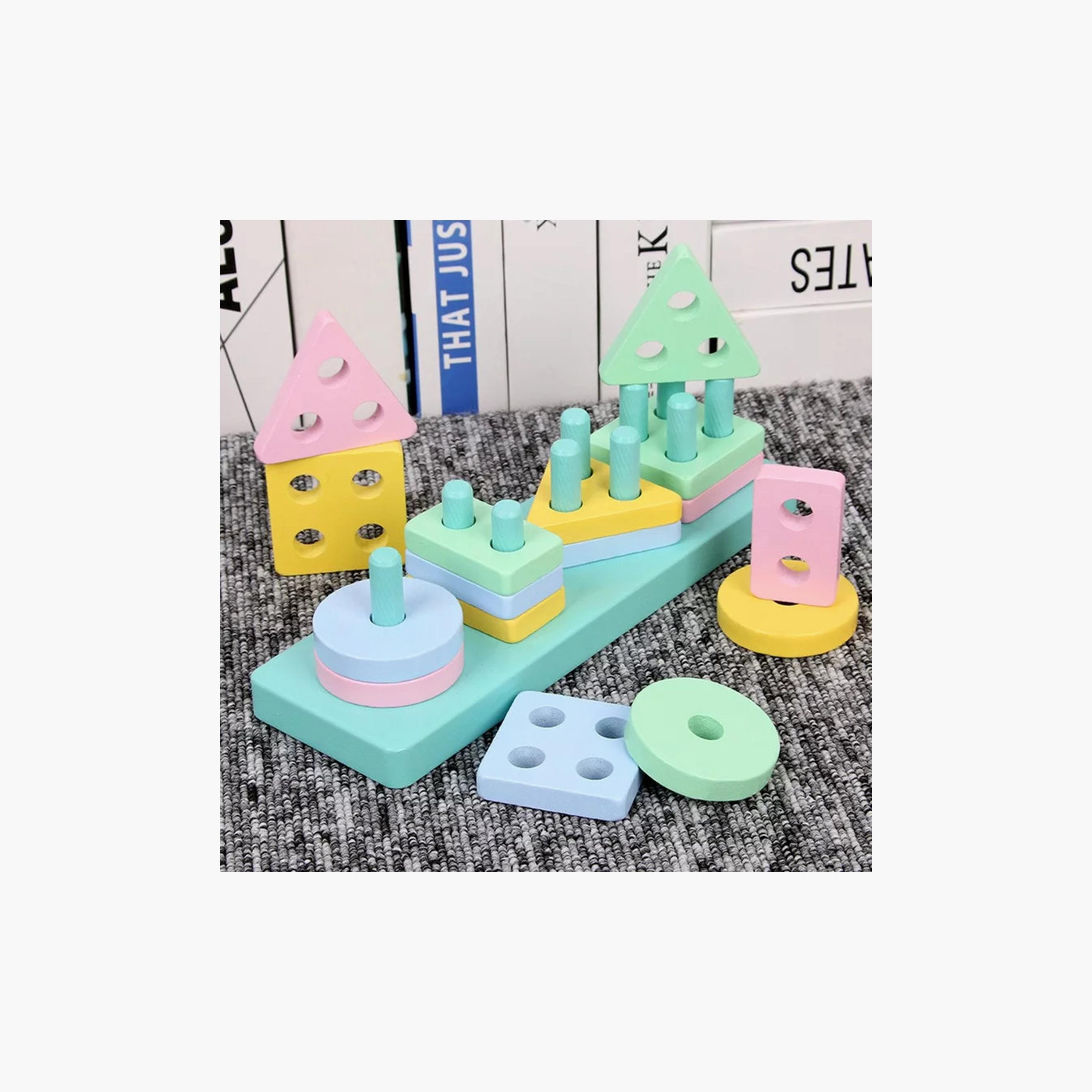 Factory Price Macaron Wooden Rectangle Shape-toys-babyandtoddlertoys-stackingandnestingtoys-image-2