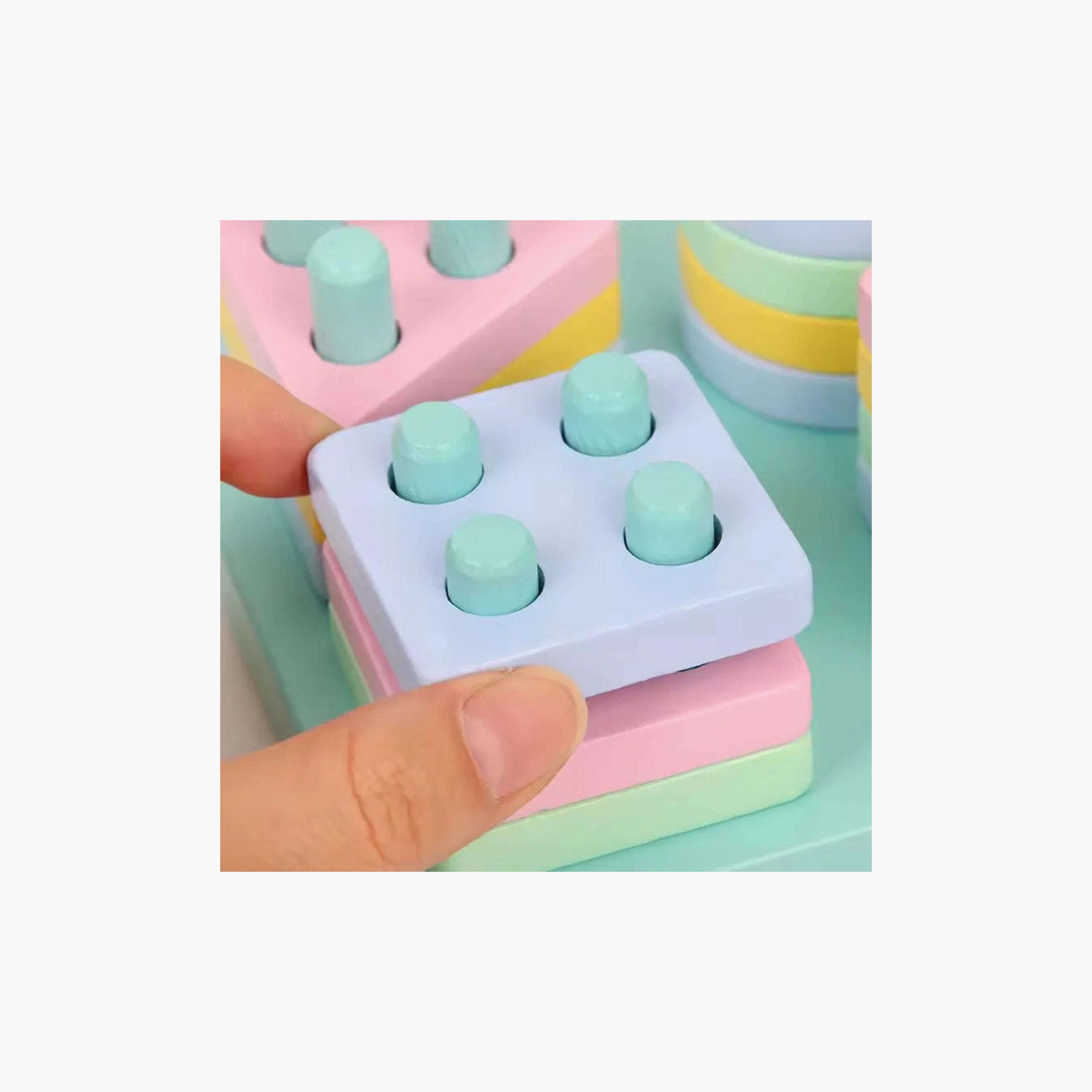 Factory Price Macaron Wooden Rectangle Shape-toys-babyandtoddlertoys-stackingandnestingtoys-image-3