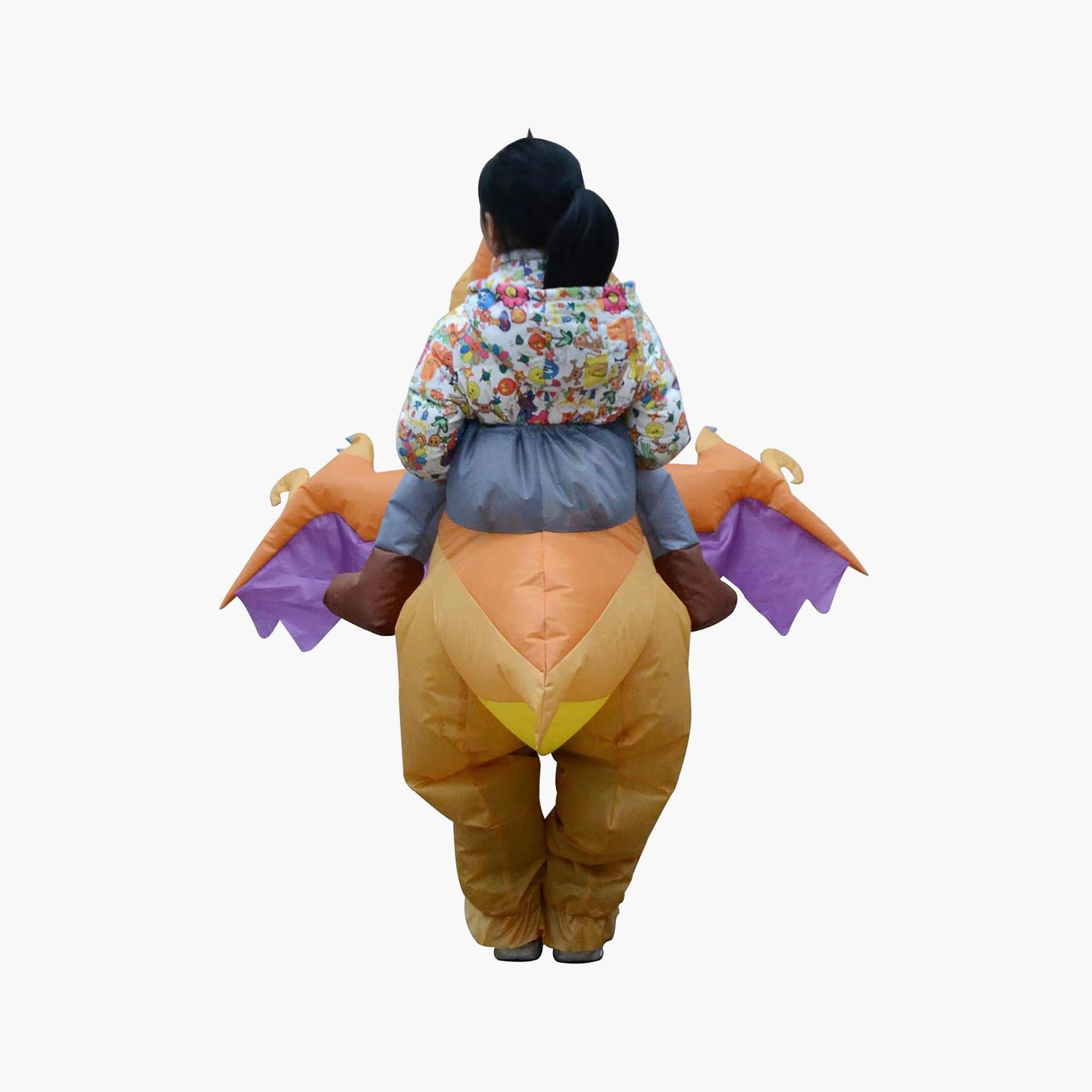 Factory Price Andrew Inflatable Dinosaur Costume For Kids - Orange-boys-clothing-costumes-image-2