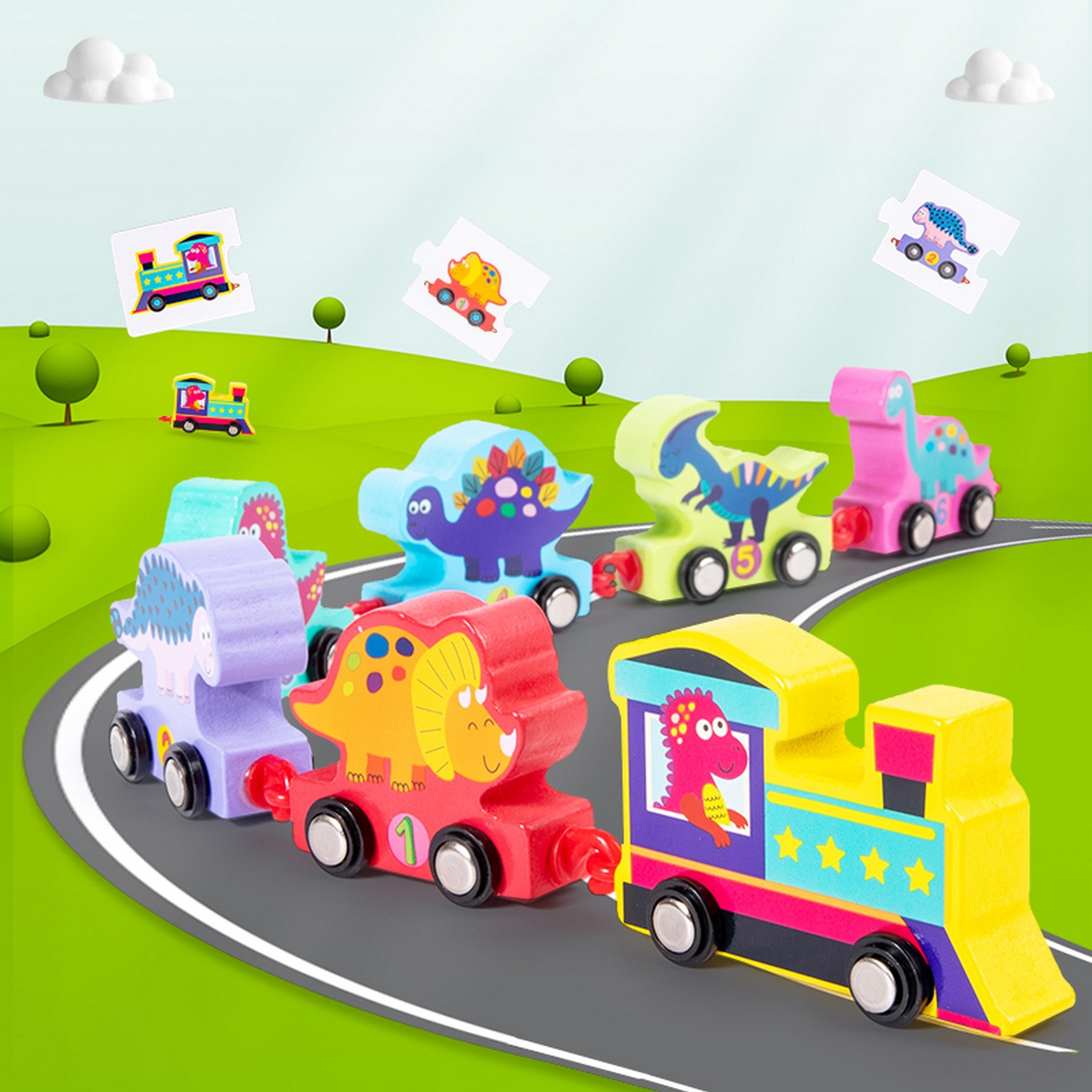  مجموعة قطار السحب والجر ال 11 قطعة من الأرقام الخشبية والديناصورات من فاكتوري برايس-toys-babyandtoddlertoys-learningtoys-image-2