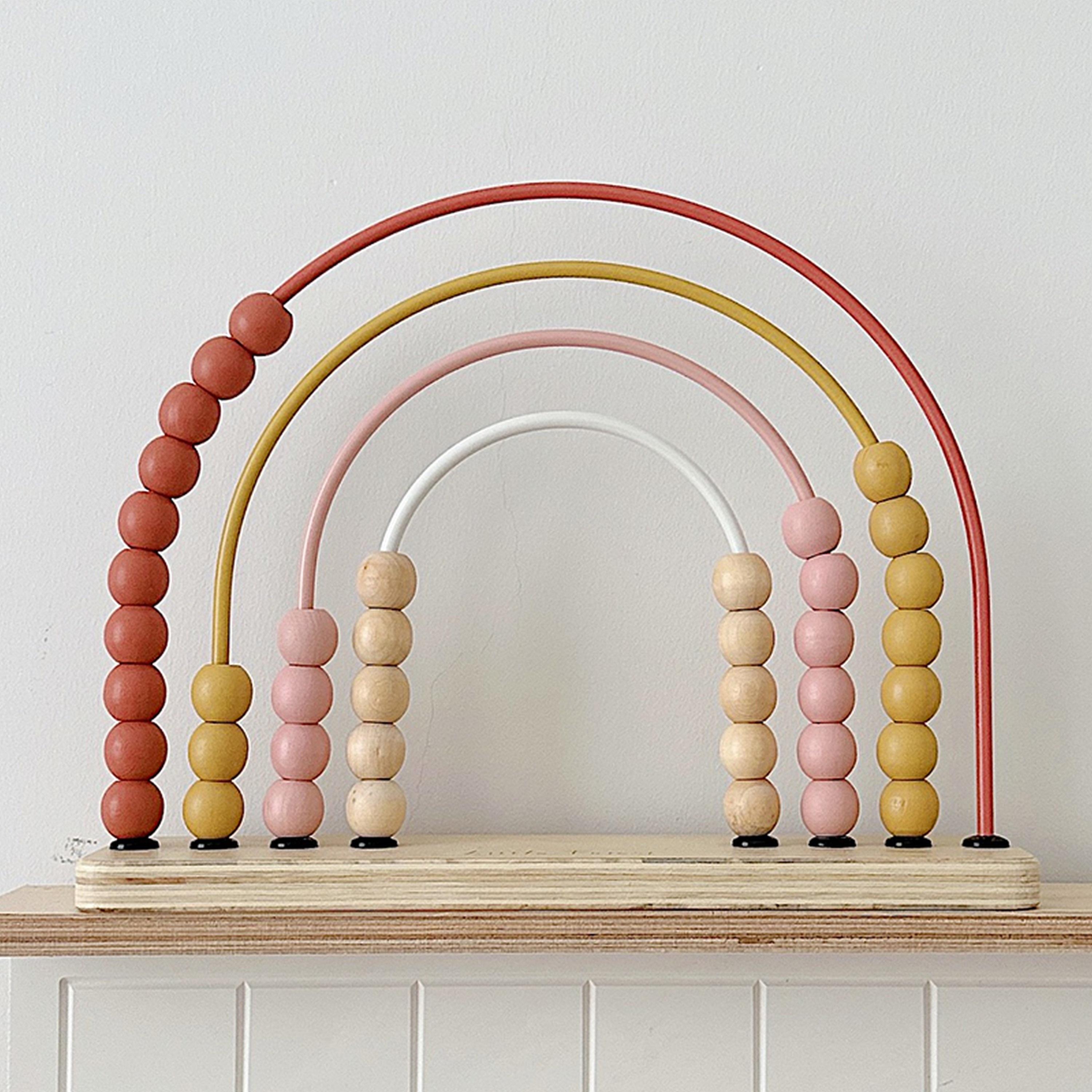 Factory Price Ruby Wooden Rainbow Abacus Counting Toy-toys-babyandtoddlertoys-learningtoys-image-2