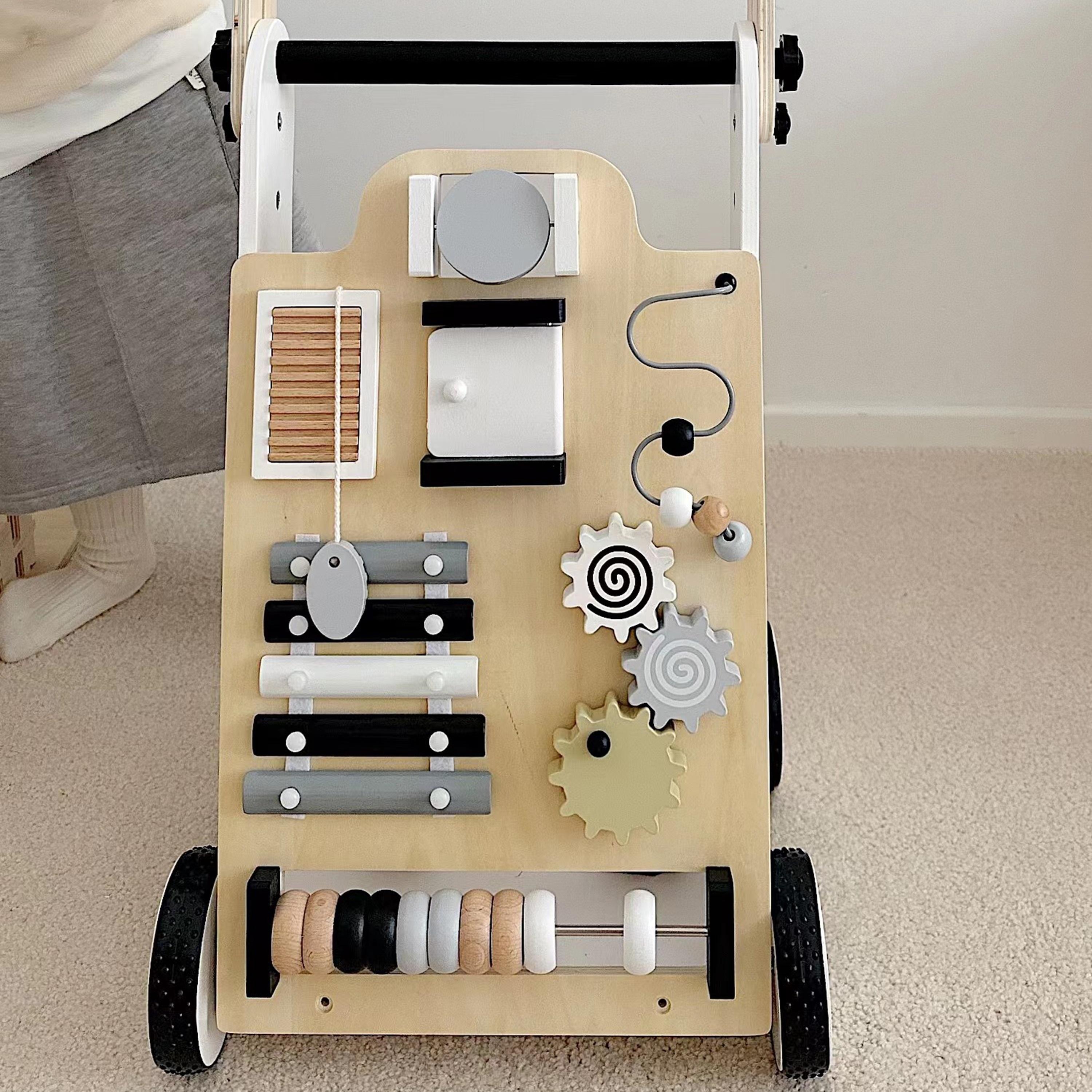  مشاية أطفال خشبية ومركز أنشطة متعدد الوظائف من فاكتوري برايس-toys-babyandtoddlertoys-learningtoys-image-1
