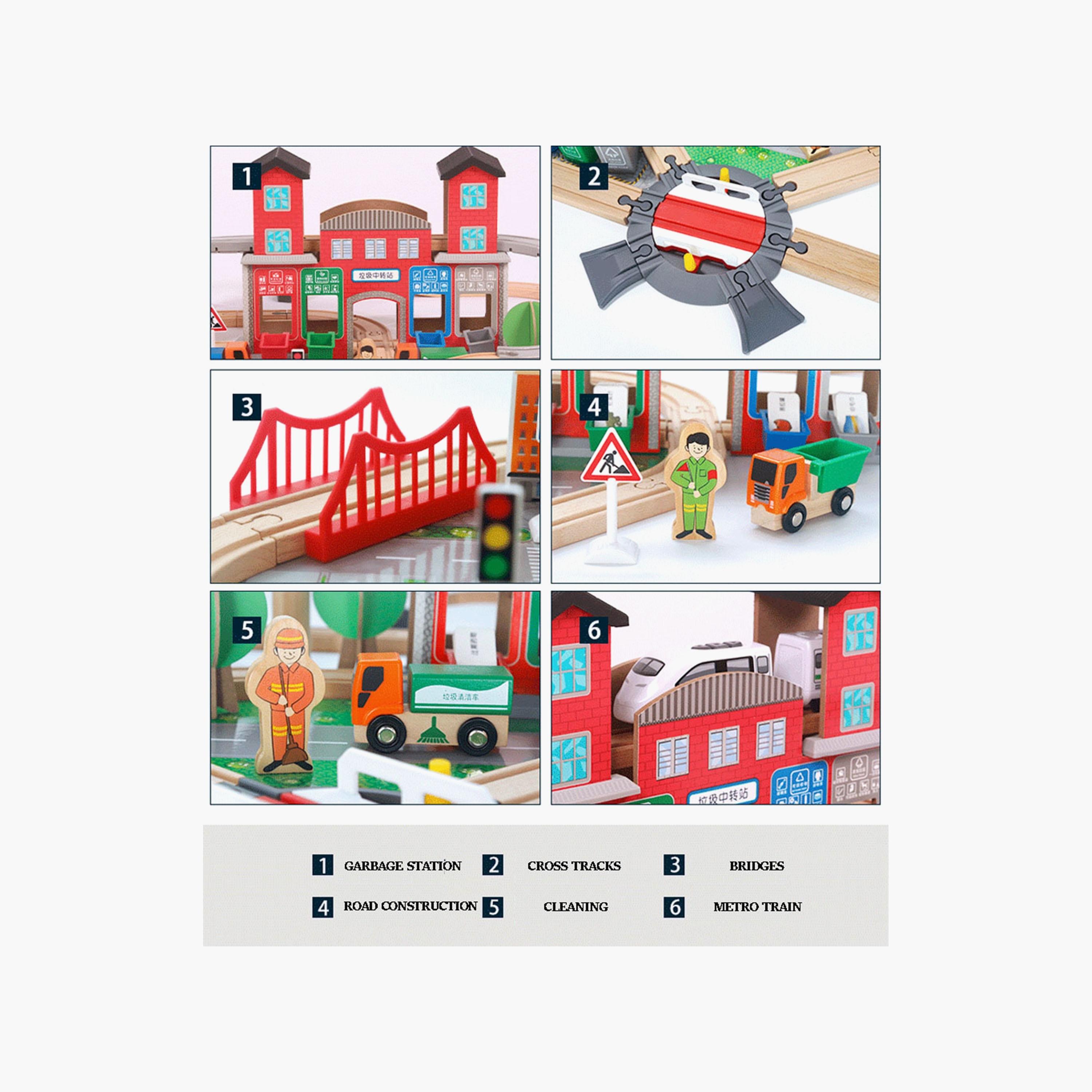 Factory Price 130-Piece Wooden Freestyle Imperial Train Set-toys-playfigures-actionplaysets-image-3